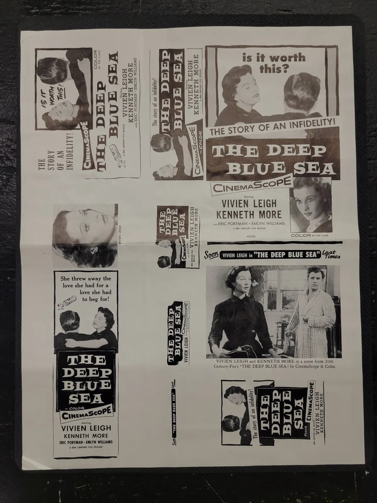 "The Deep Blue Sea" Original Movie Ad Clip Art Print 1