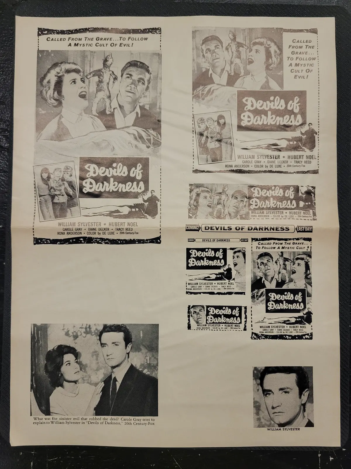 "Devils Of Darkness" Original Movie Ad Clip Art Print 1