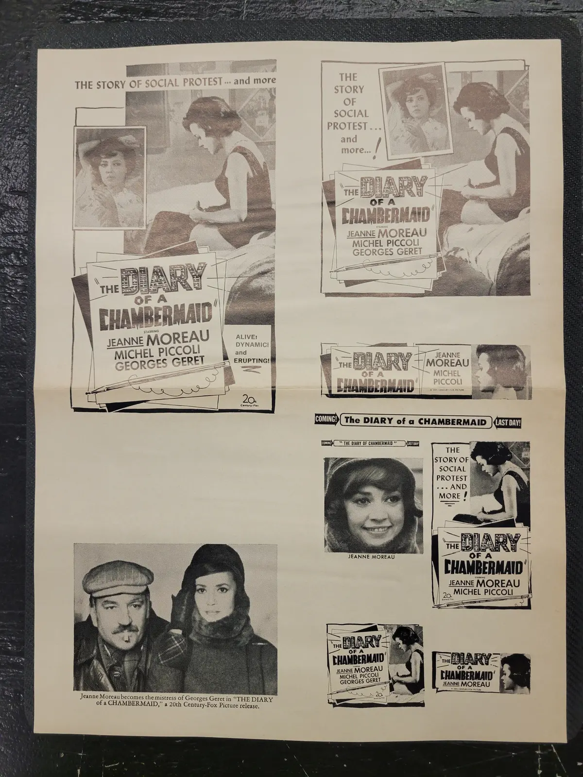 "Diary Of A Chambermaid" Original Movie Ad Clip Art Print 1
