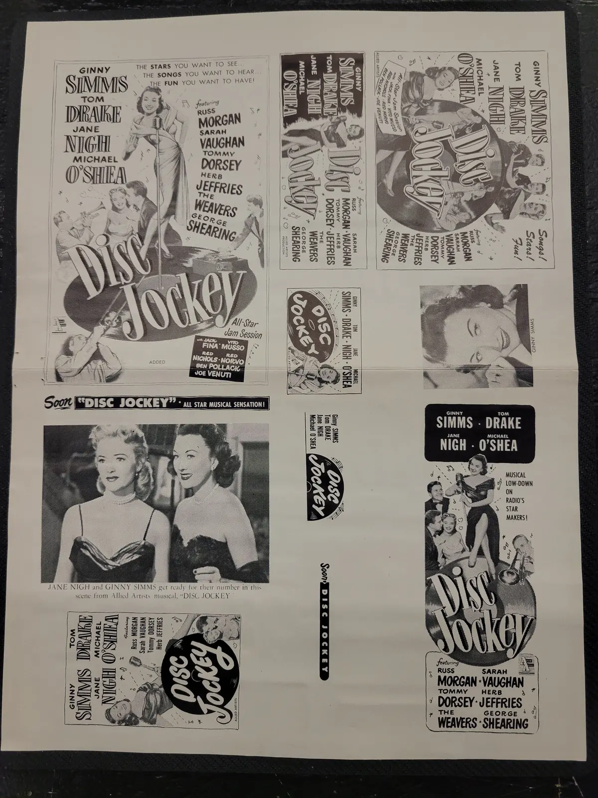 "Disc Jockey" Original Movie Ad Clip Art Print 1