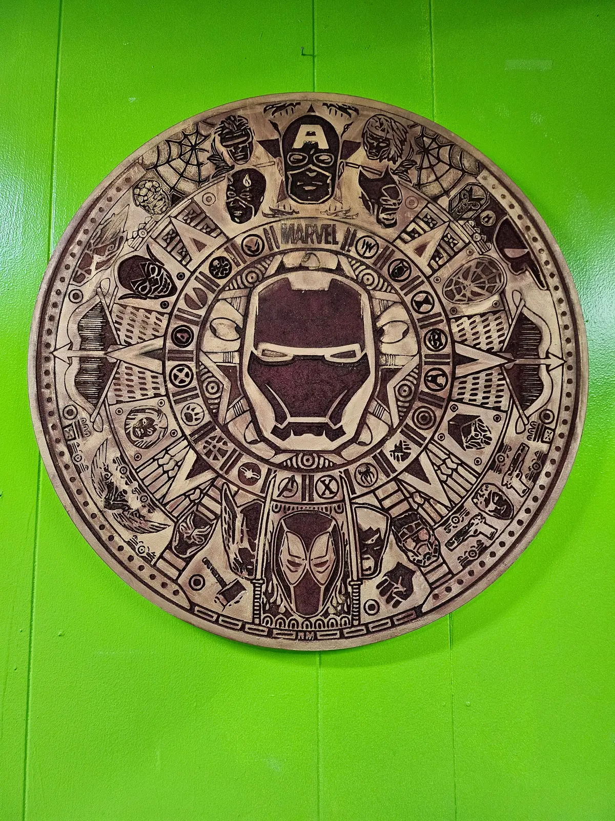 Marvel Mayan Calendar Wooden Wall Plaque 1