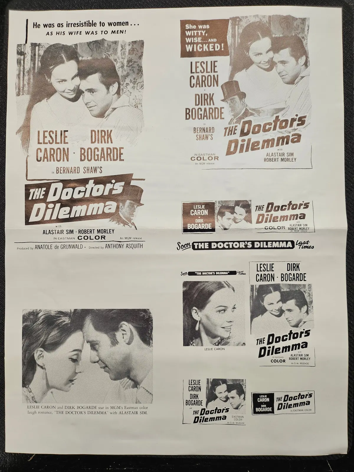 "The Doctor's Dilemma" Original Movie Ad Mat Mold And Ad Clip Art Print 1