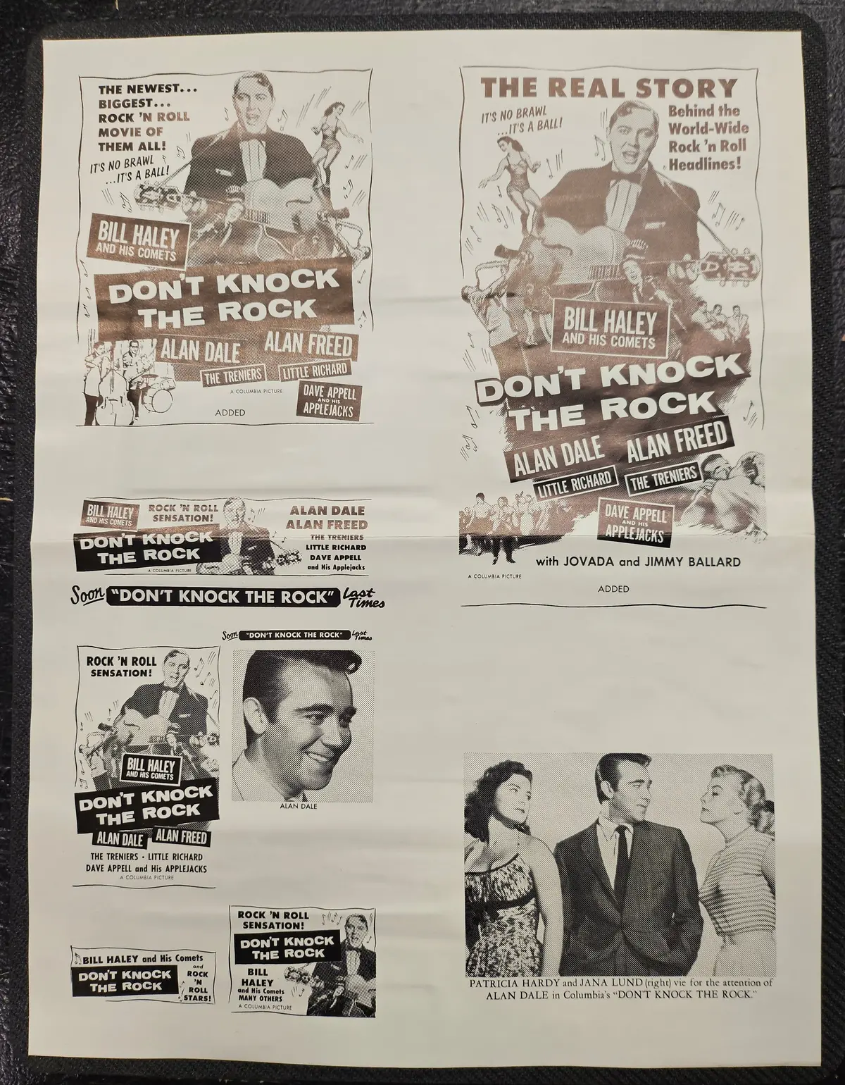 "Don't Knock The Rock" Original Movie Ad Mat Mold And Ad Clip Art Print 1