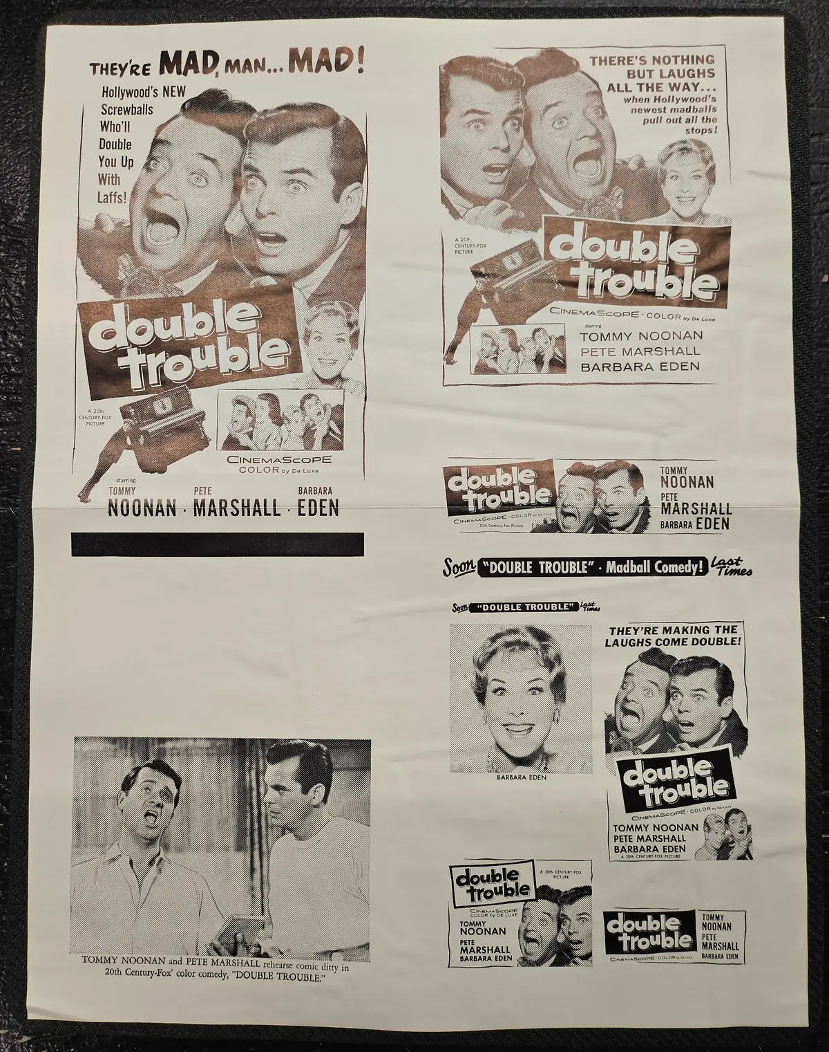 "Double Trouble (Swingin' Along)" Original Movie Ad Clip Art Print 1