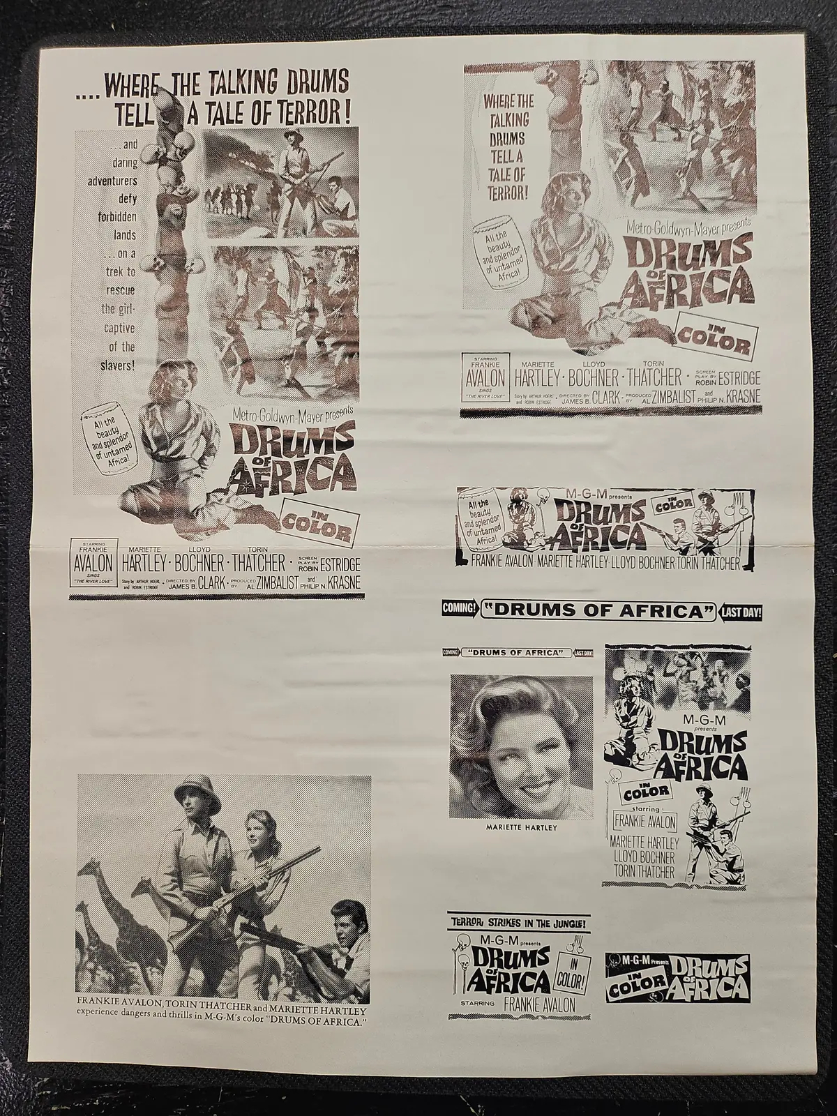 "Drums Of Africa" Original Movie Ad Clip Art Print 1