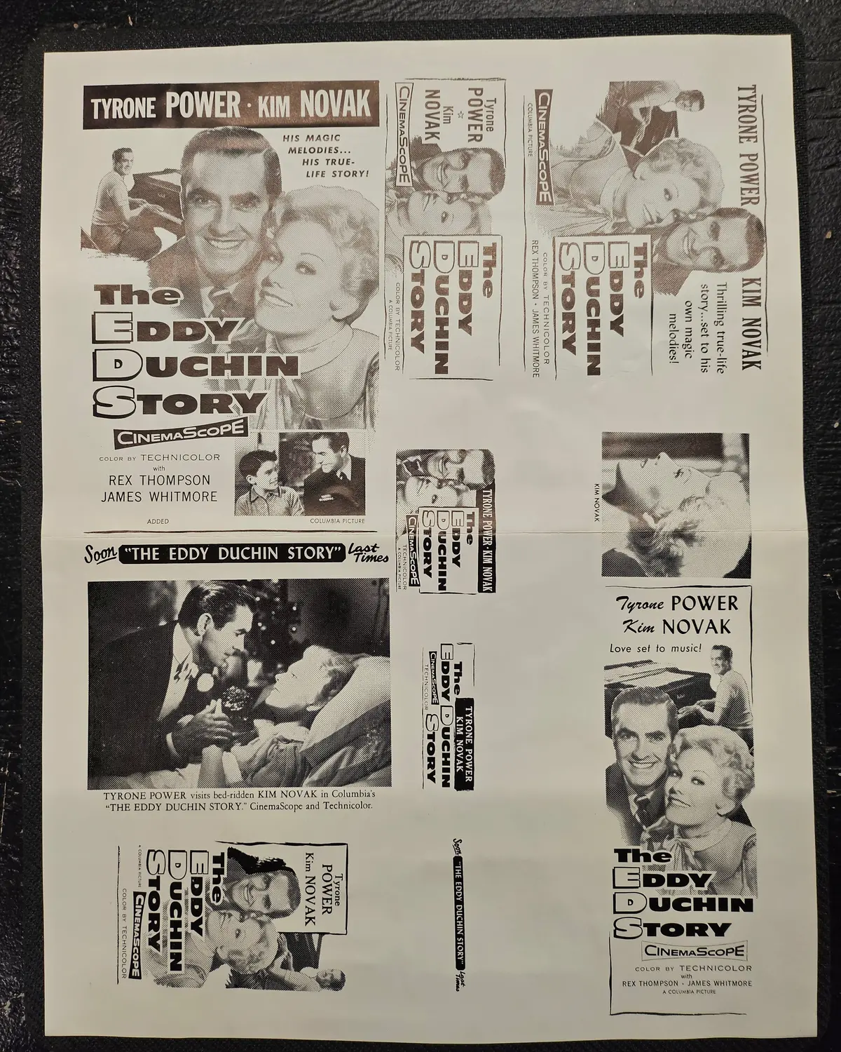"The Eddy Duchin Story" Original Movie Ad Mat Mold And Ad Clip Art Print 1