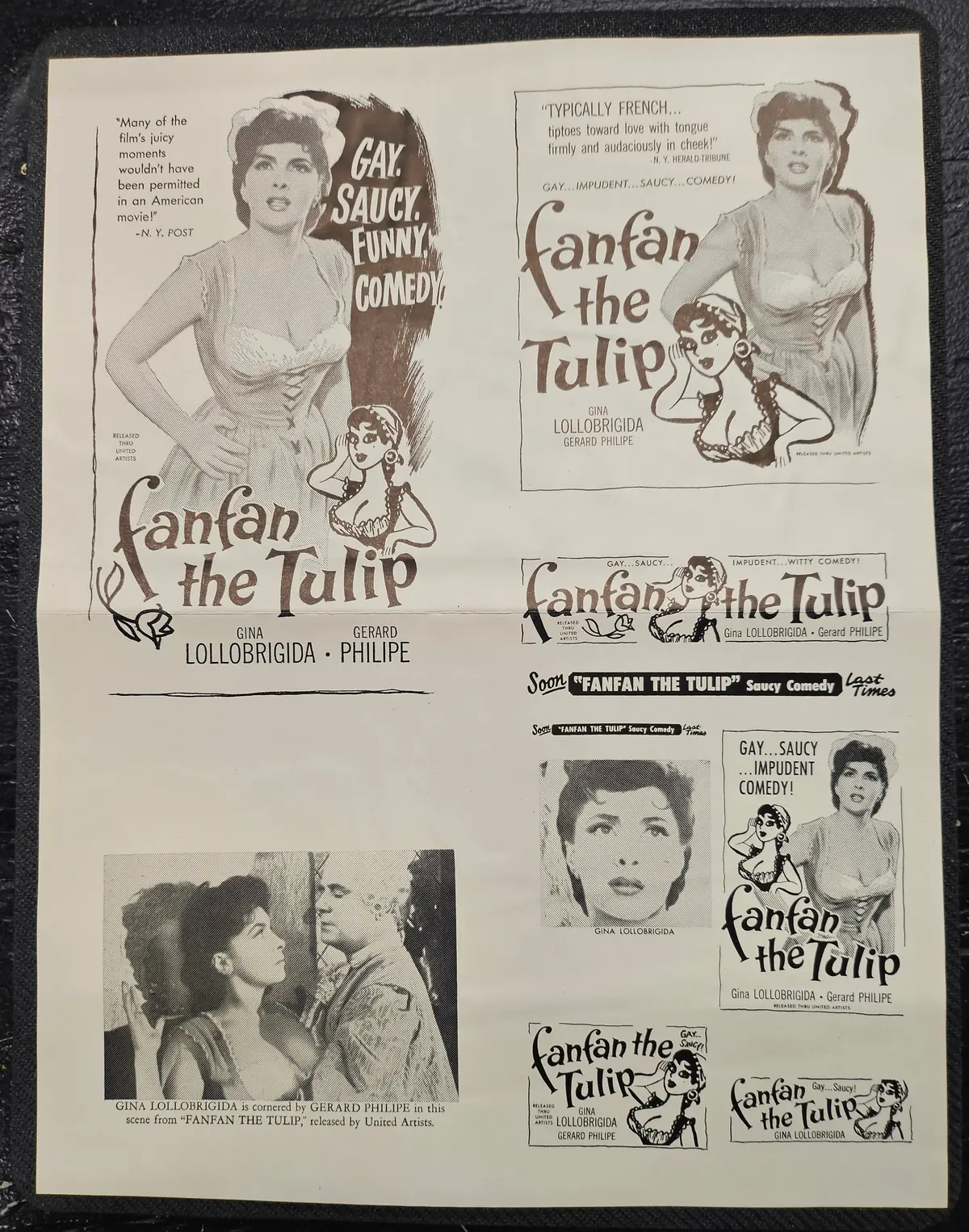 "Fanfan The Tulip" Original Movie Ad Clip Art Print 1