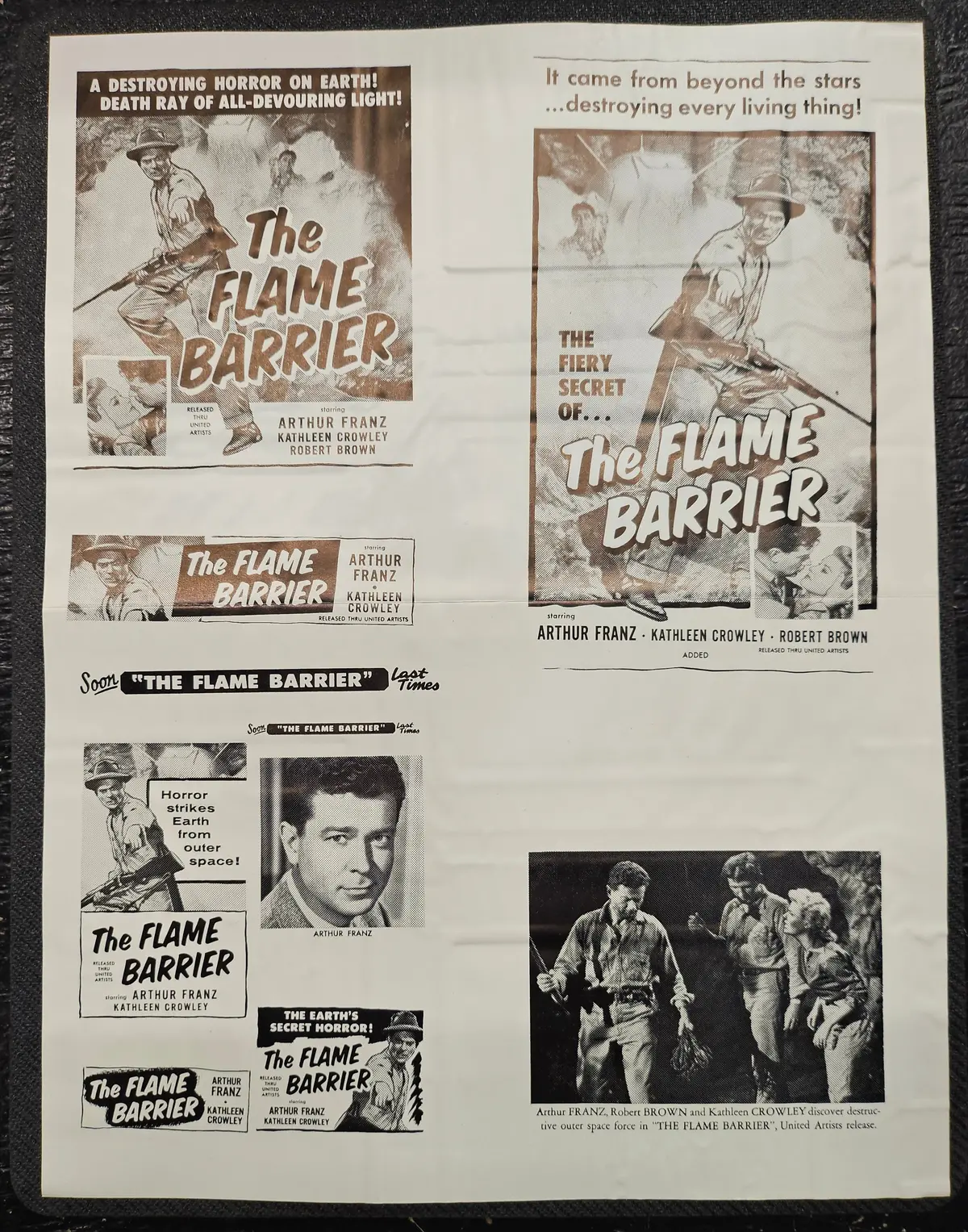 "The Flame Barrier" Original Movie Ad Clip Art Print 1