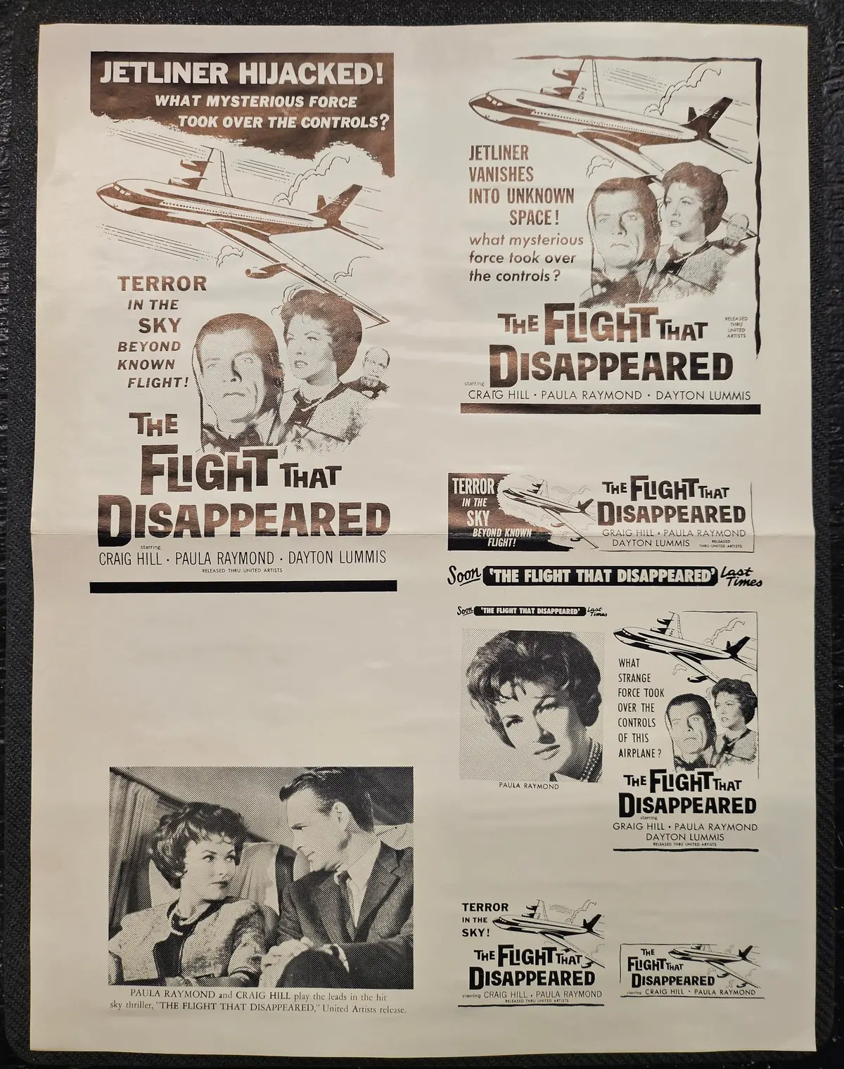 "The Flight That Disappeared" Original Movie Ad Clip Art Print 1