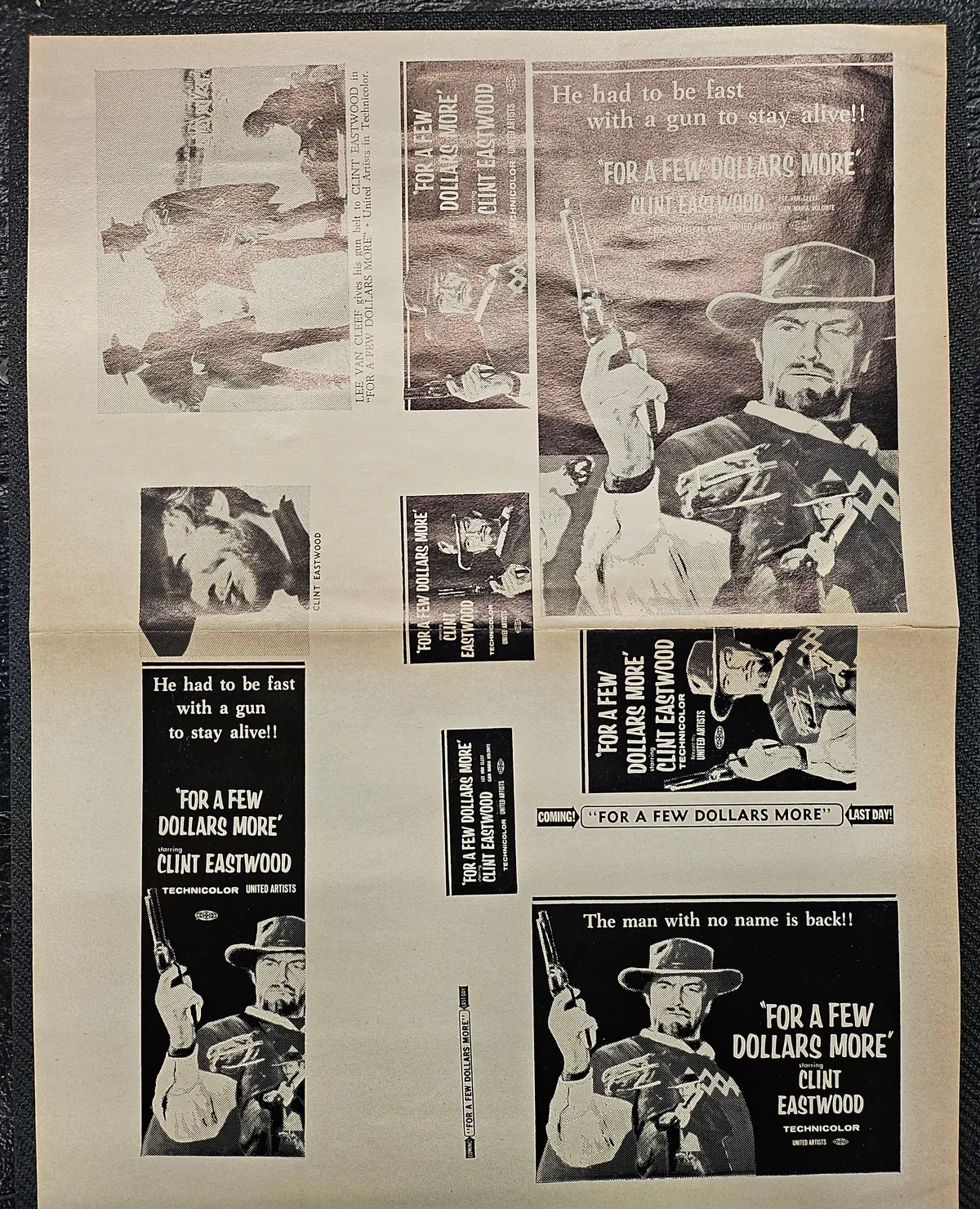 "For A Few Dollars More" Original Movie Ad Clip Art Print 1