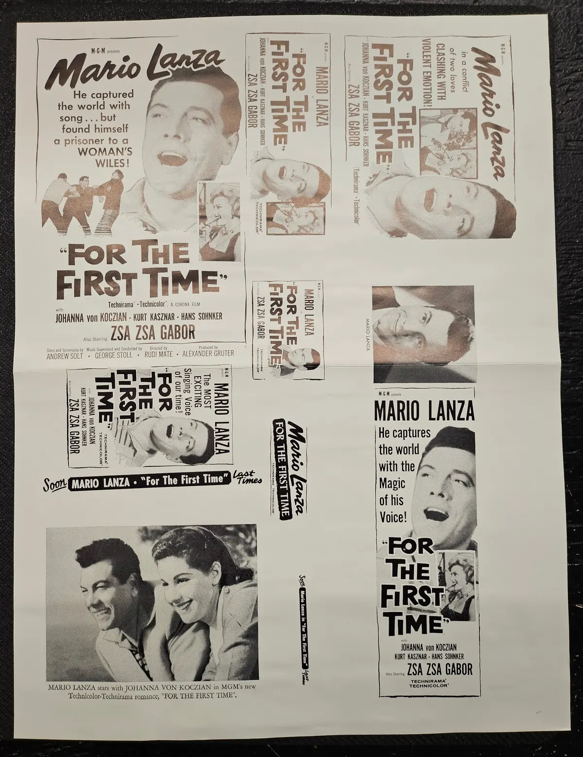 "For The First Time" Original Movie Ad Clip Art Print 1