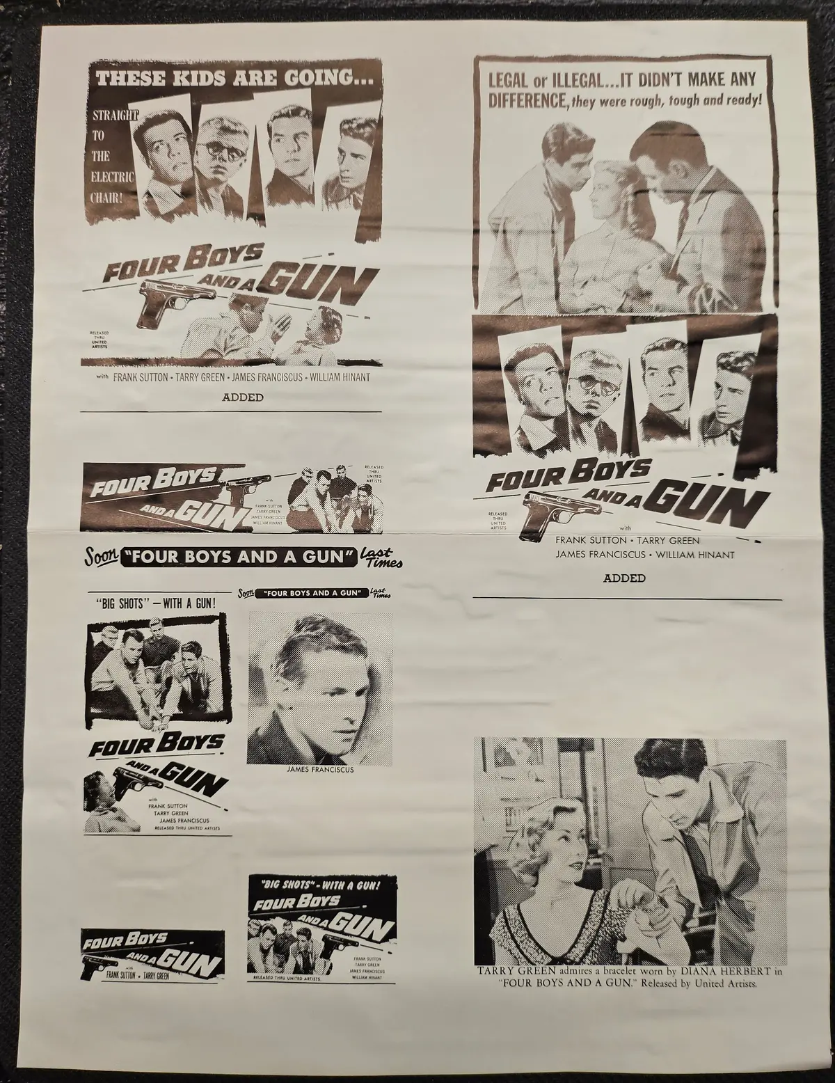 "Four Boys And A Gun" Original Movie Ad Clip Art Print 1