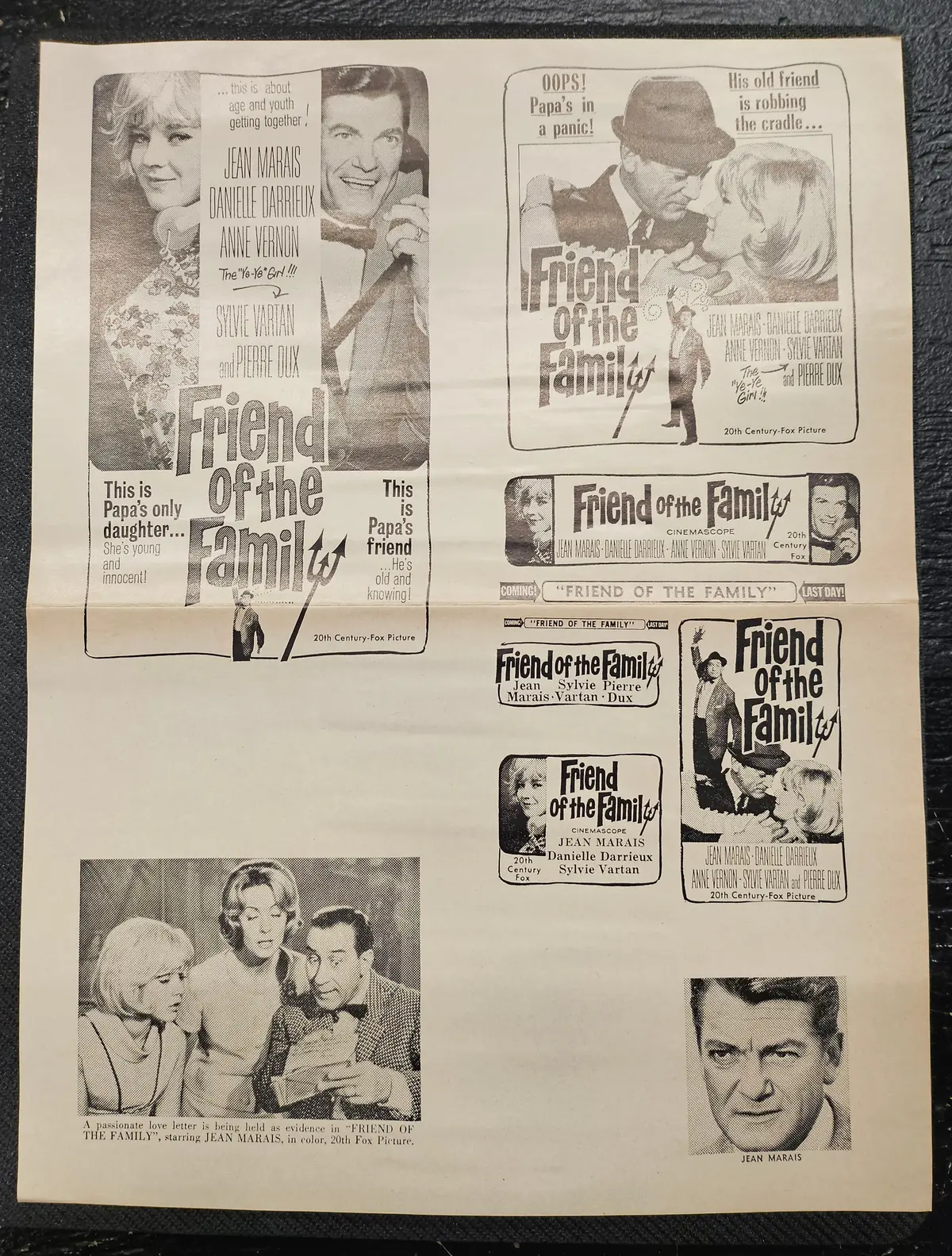 "Friend Of The Family" Original Movie Ad Mat Mold And Ad Clip Art Print 1