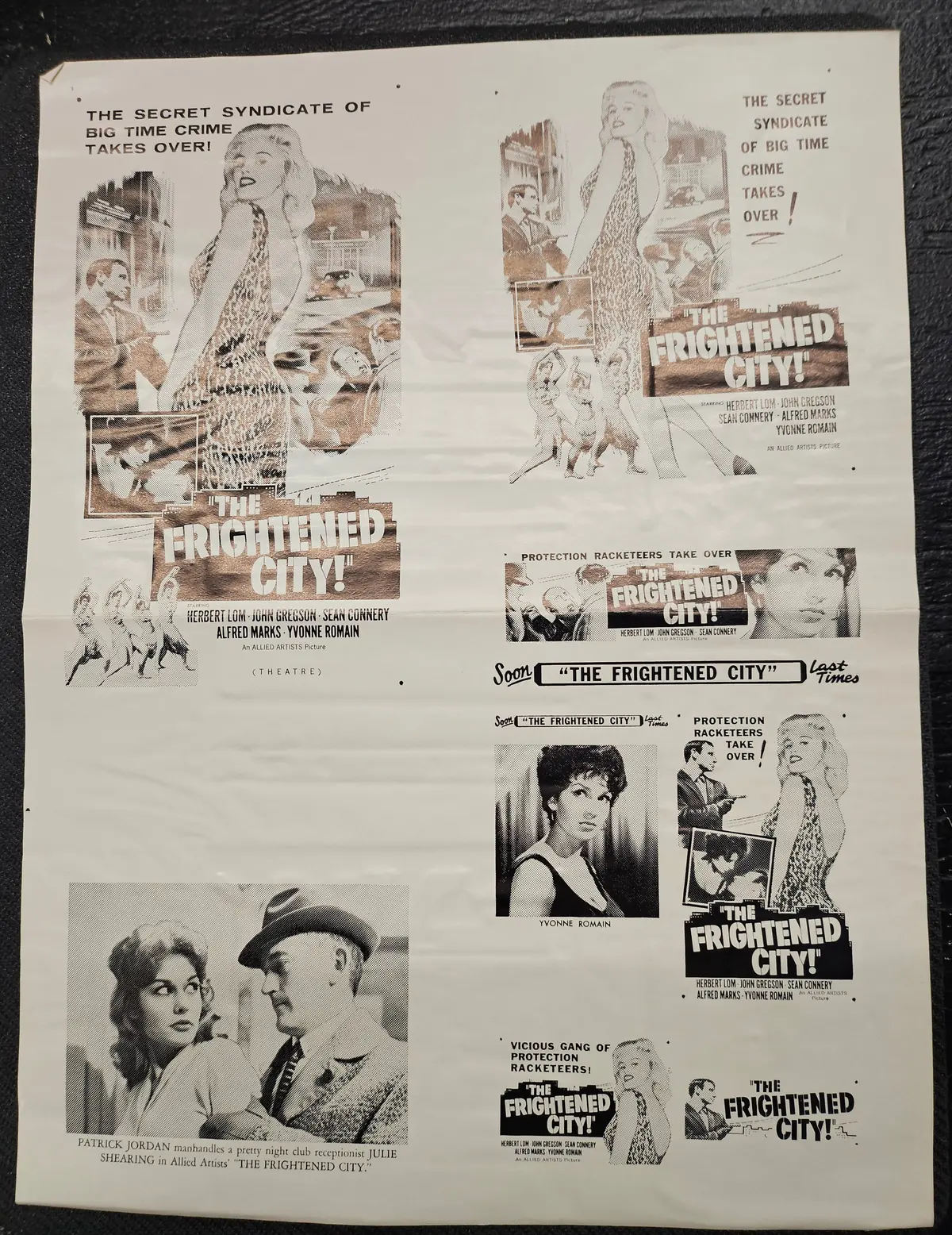 "The Frightened City" Original Movie Ad Clip Art Print 1
