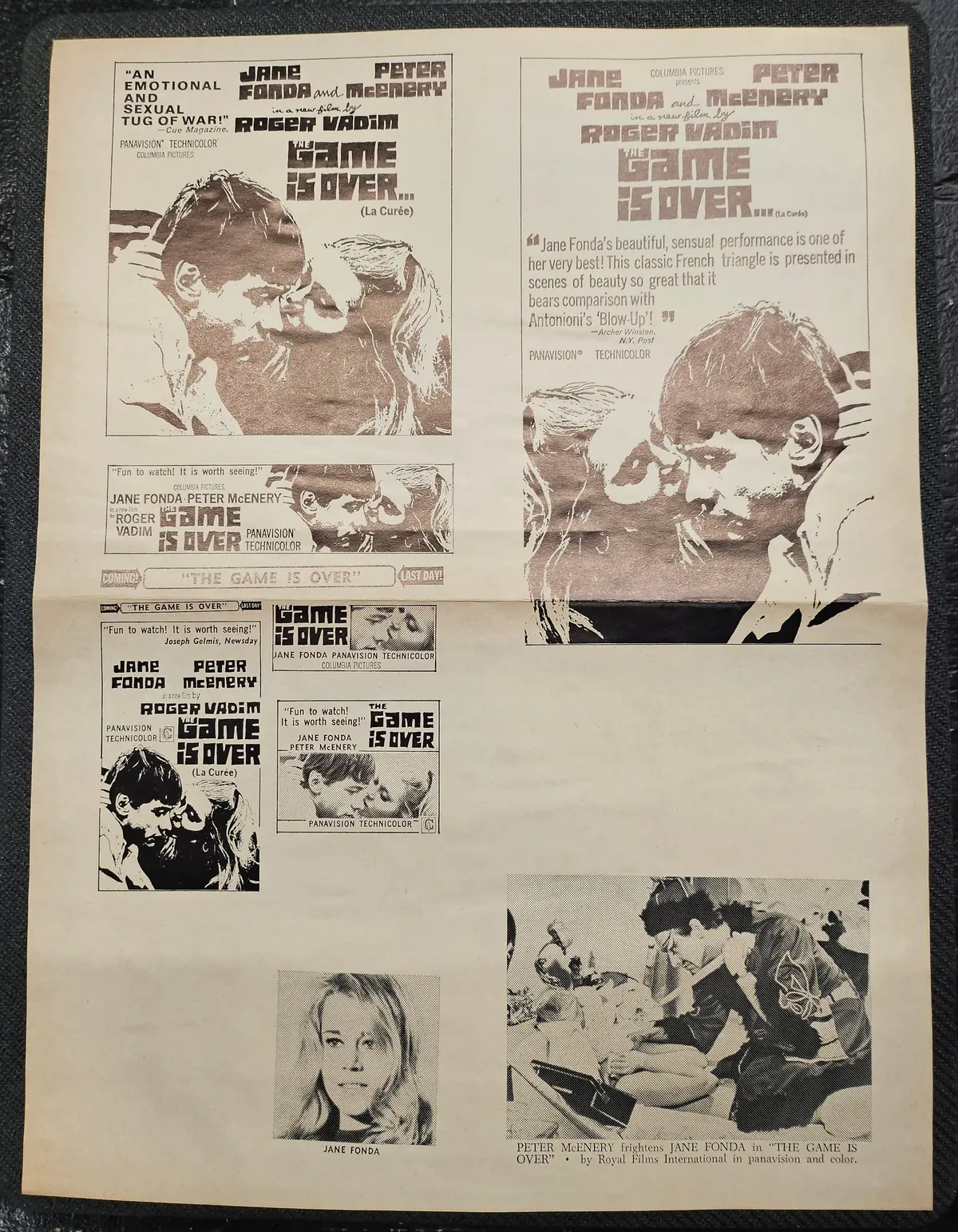 "The Game Is Over" Original Movie Ad Clip Art Print 1