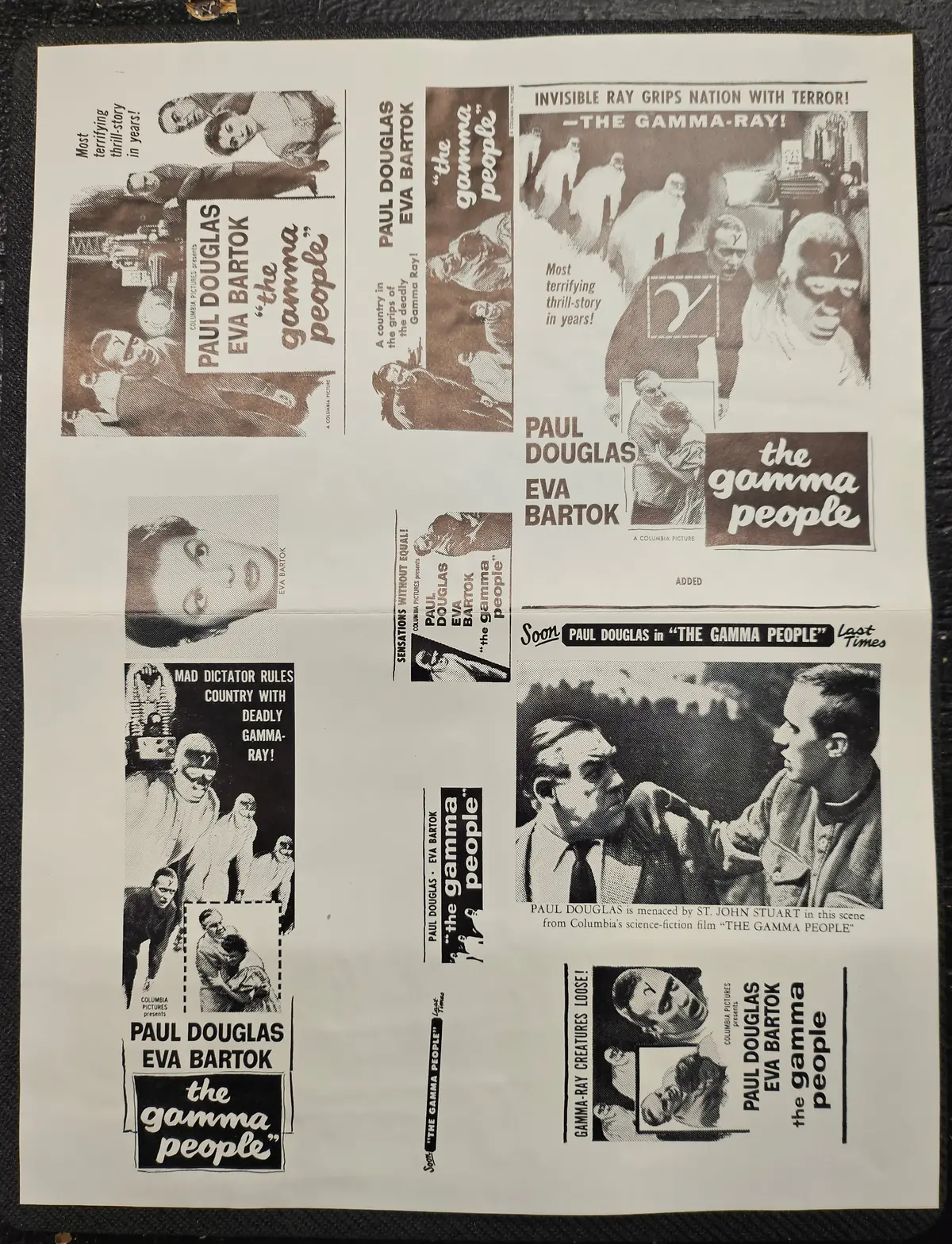 "The Gamma People" Original Movie Ad Clip Art Print 1