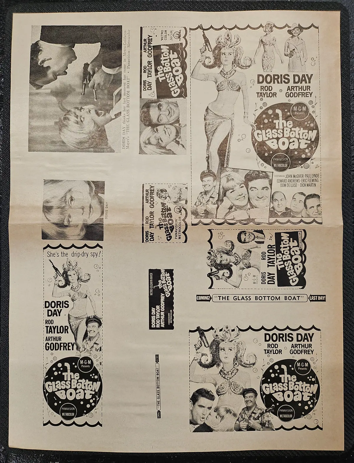 "The Glass Bottom Boat" Original Movie Ad Clip Art Print 1