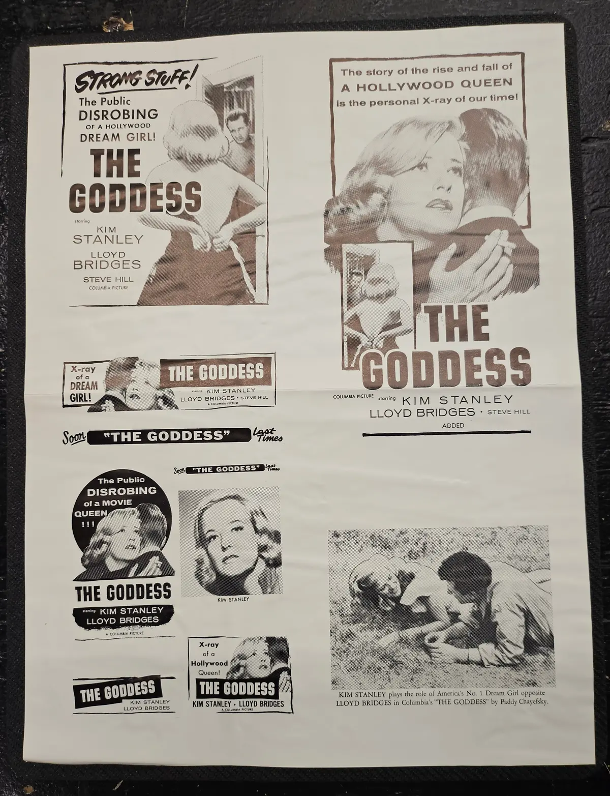 "The Goddess" Original Movie Ad Printer Plate And Ad Clip Art Print 1