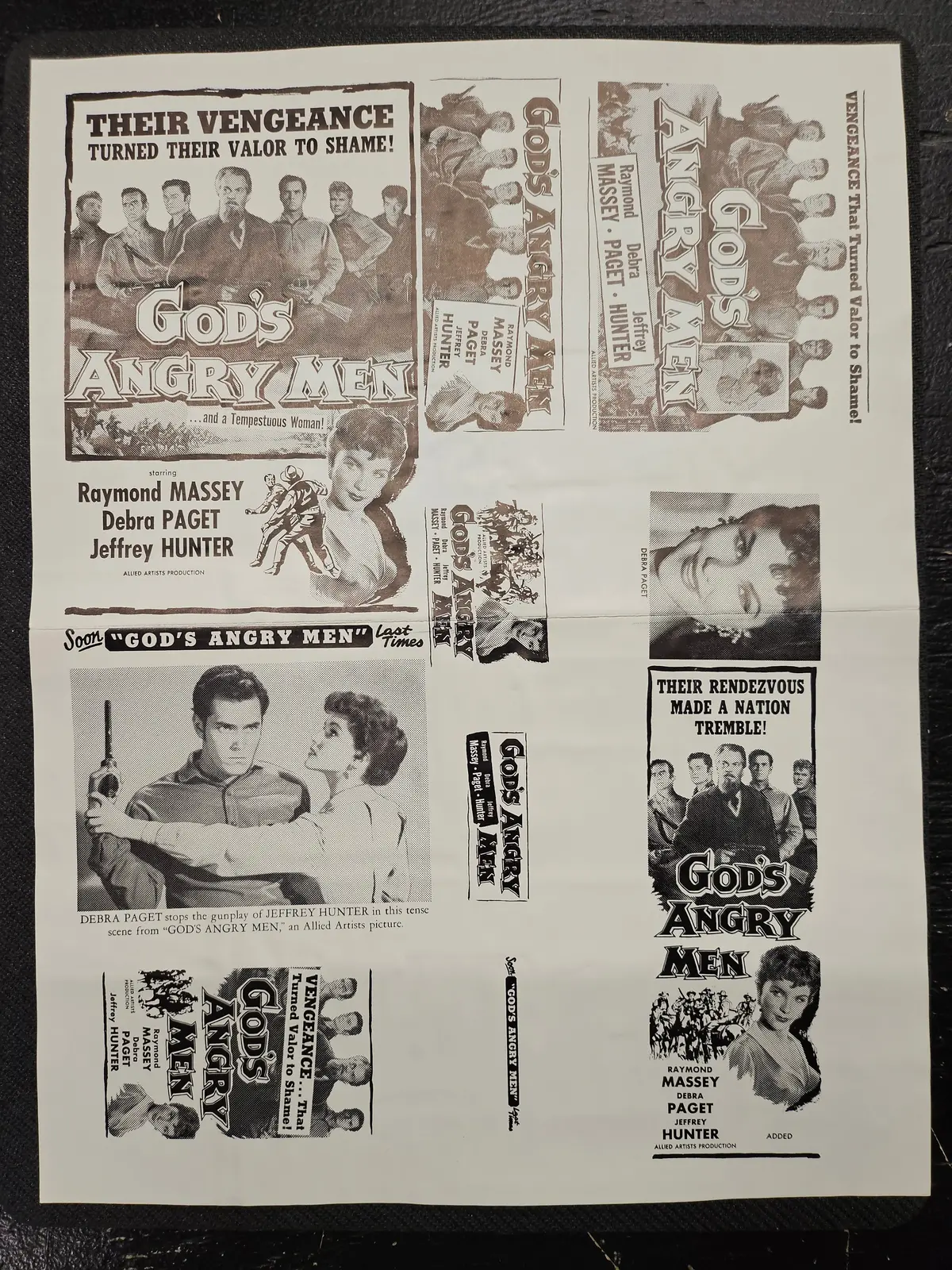 "God's Angry Men (Seven Angry Men)" Original Movie Ad Clip Art Print 1