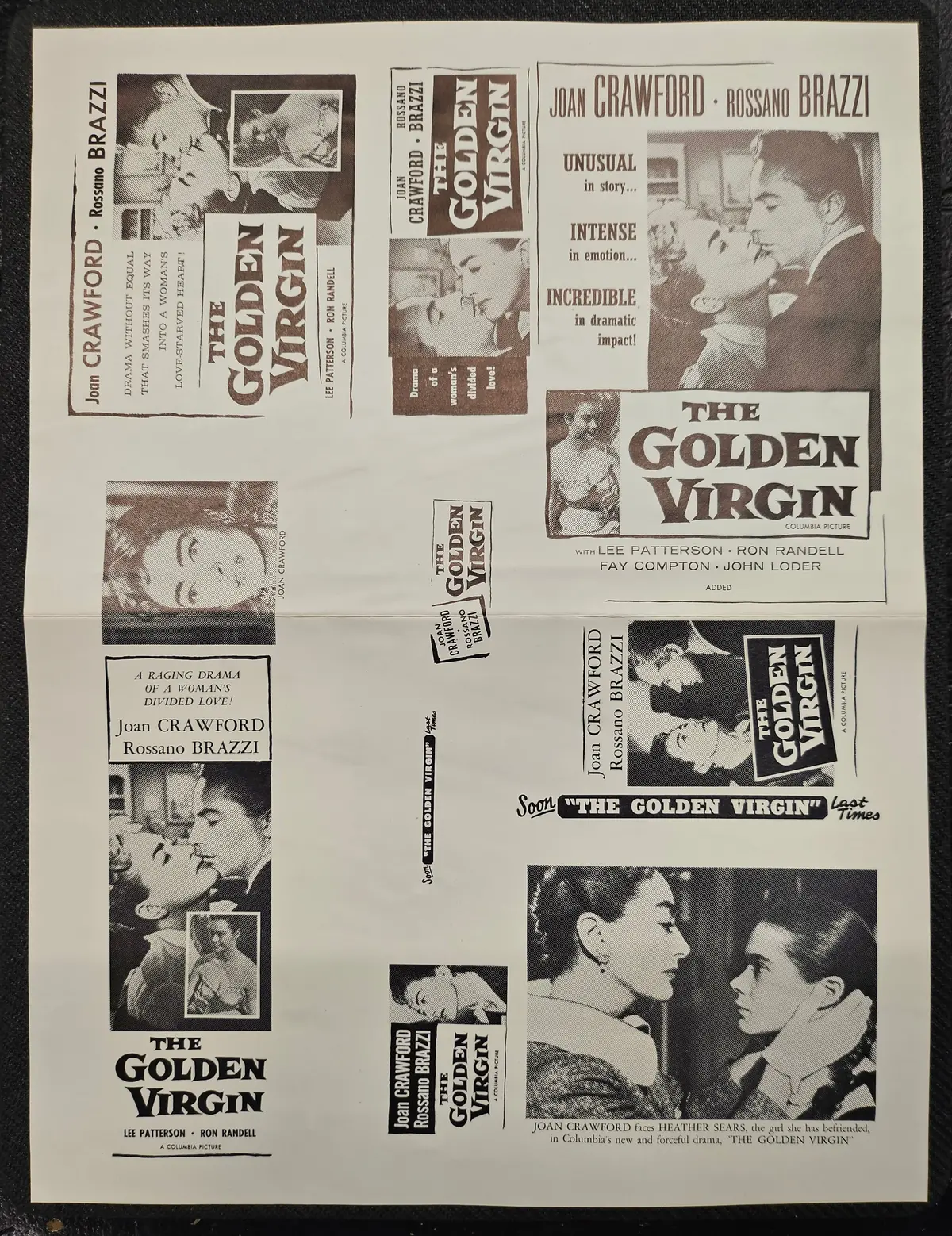 "The Golden Virgin (The Story Of Esther Costello)" Original Movie Ad Clip Art Print 1