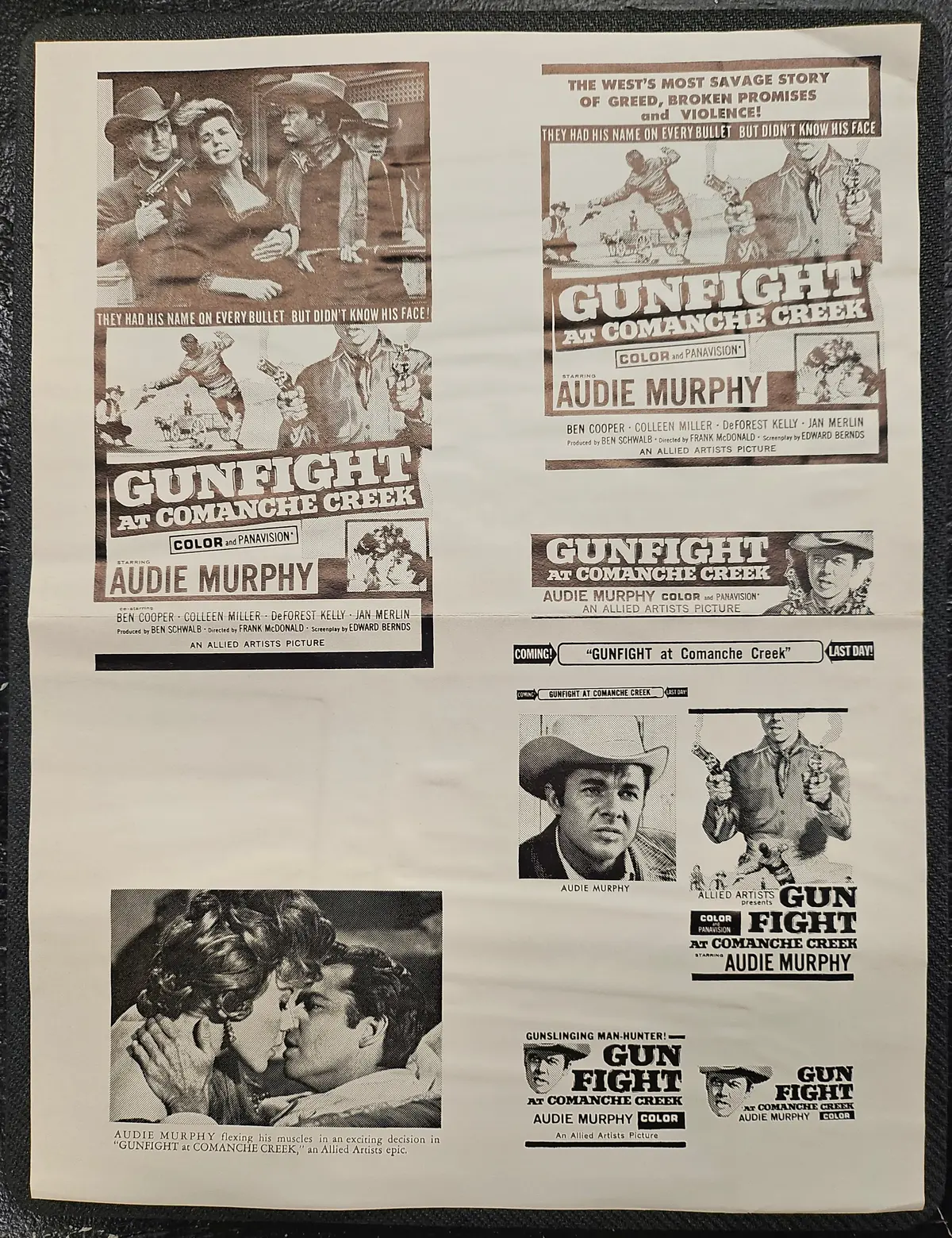 "Gunfight At Comanche Creek" Original Movie Ad Clip Art Print 1