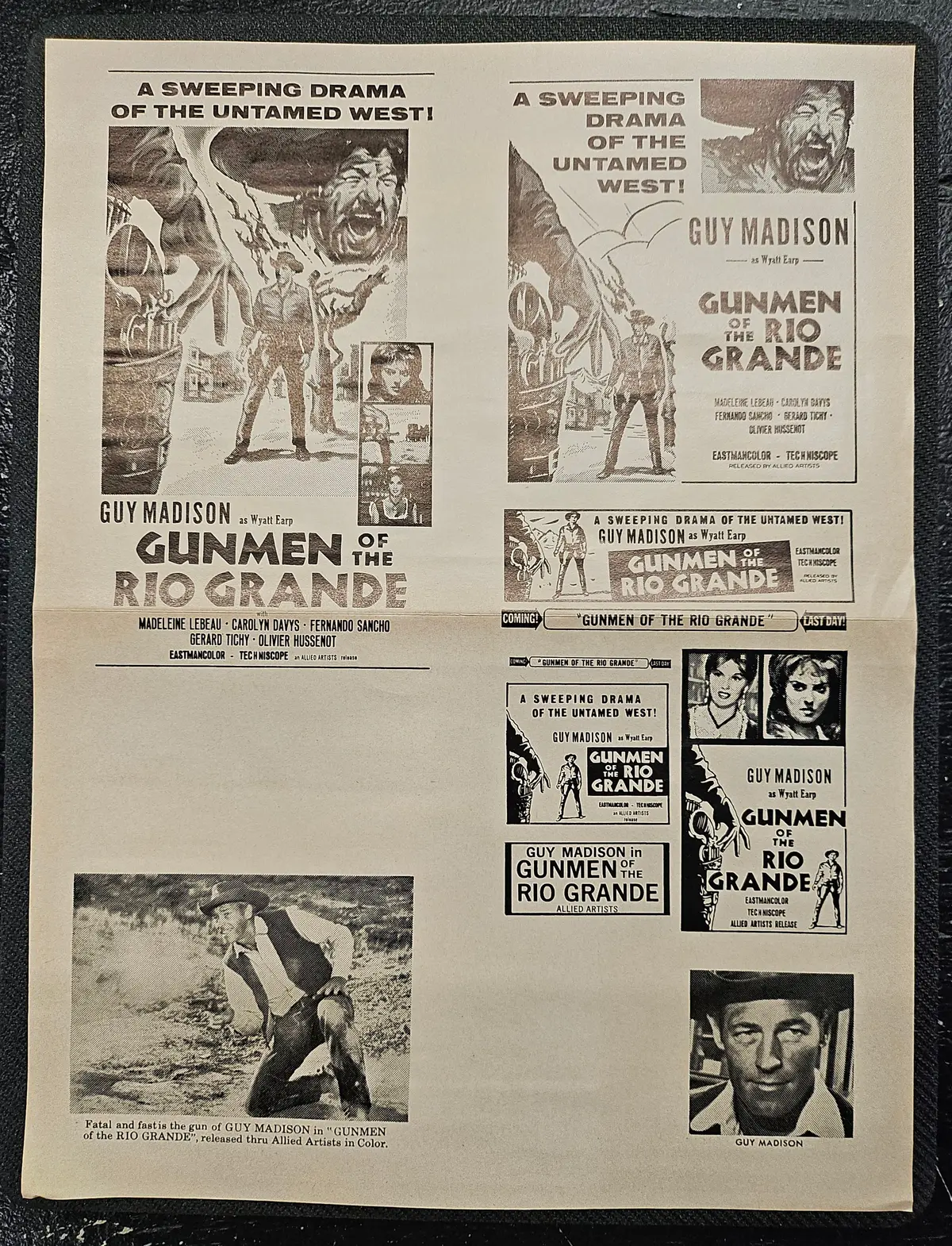 "Gunmen Of The Rio Grande" Original Movie Ad Clip Art Print 1