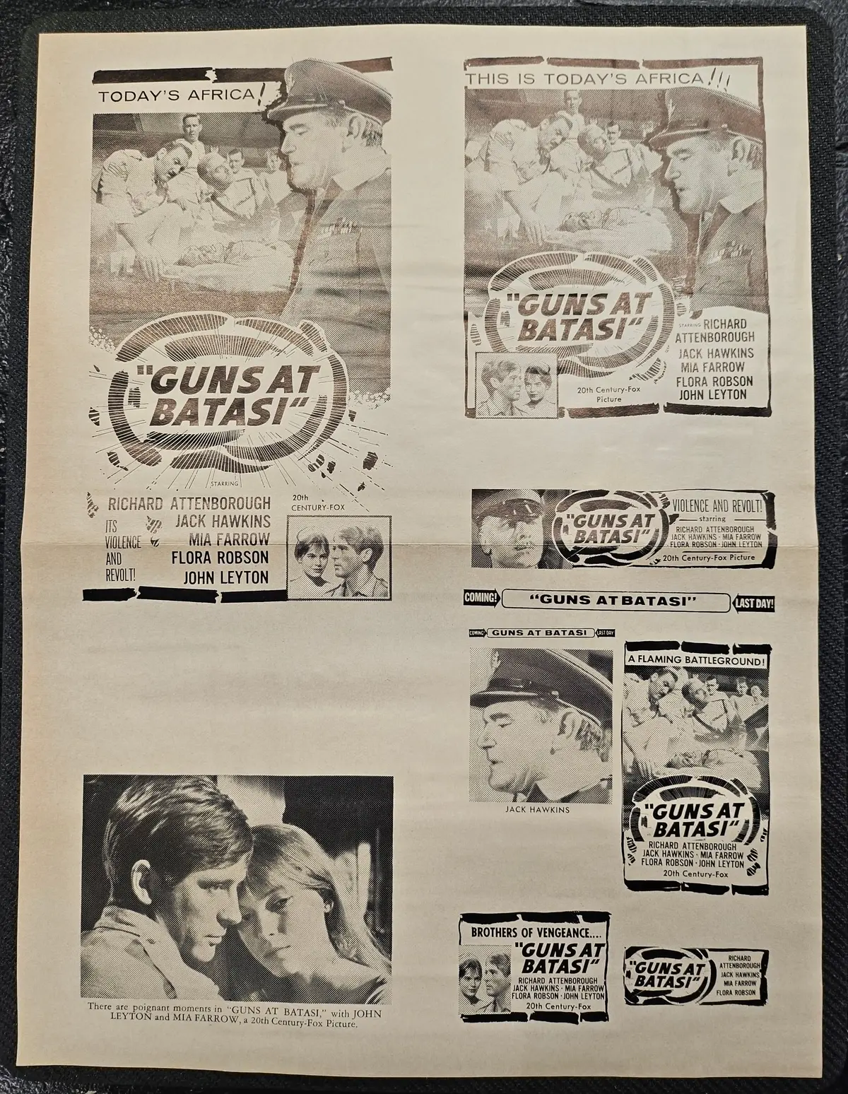 "Guns At Batasi" Original Movie Ad Clip Art Print 1