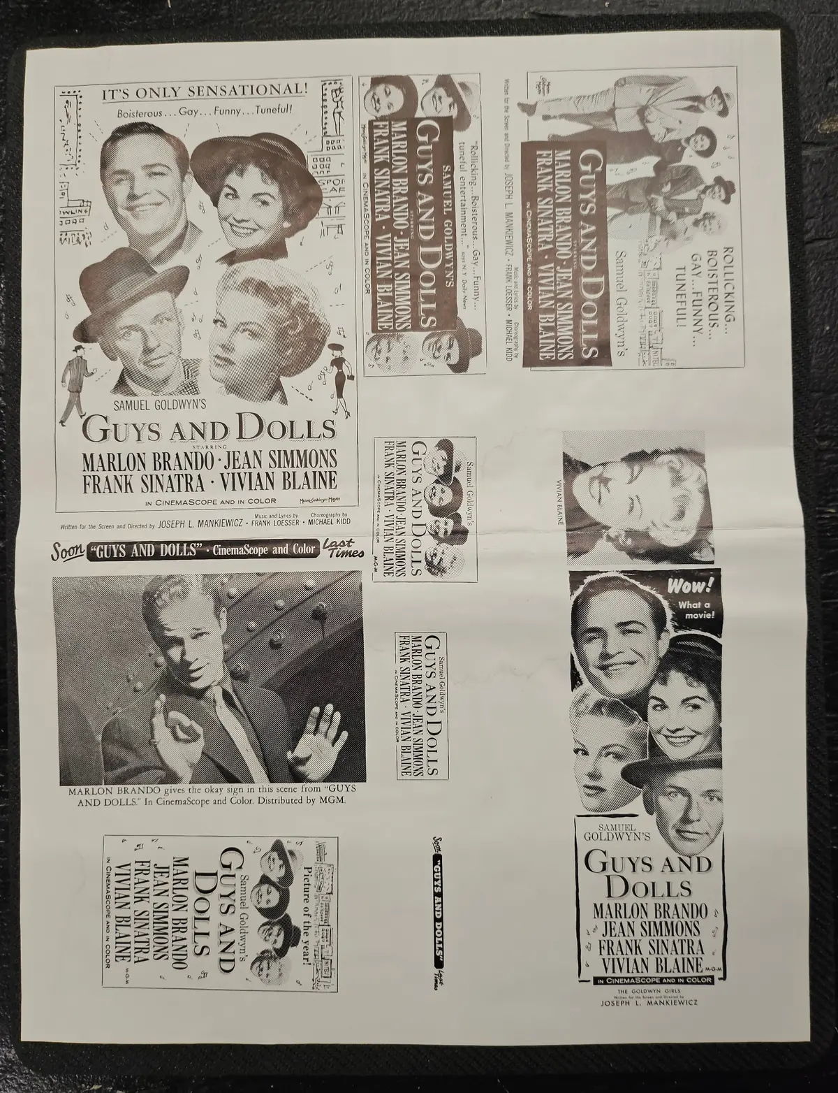 "Guys And Dolls" Original Movie Ad Clip Art Print 1