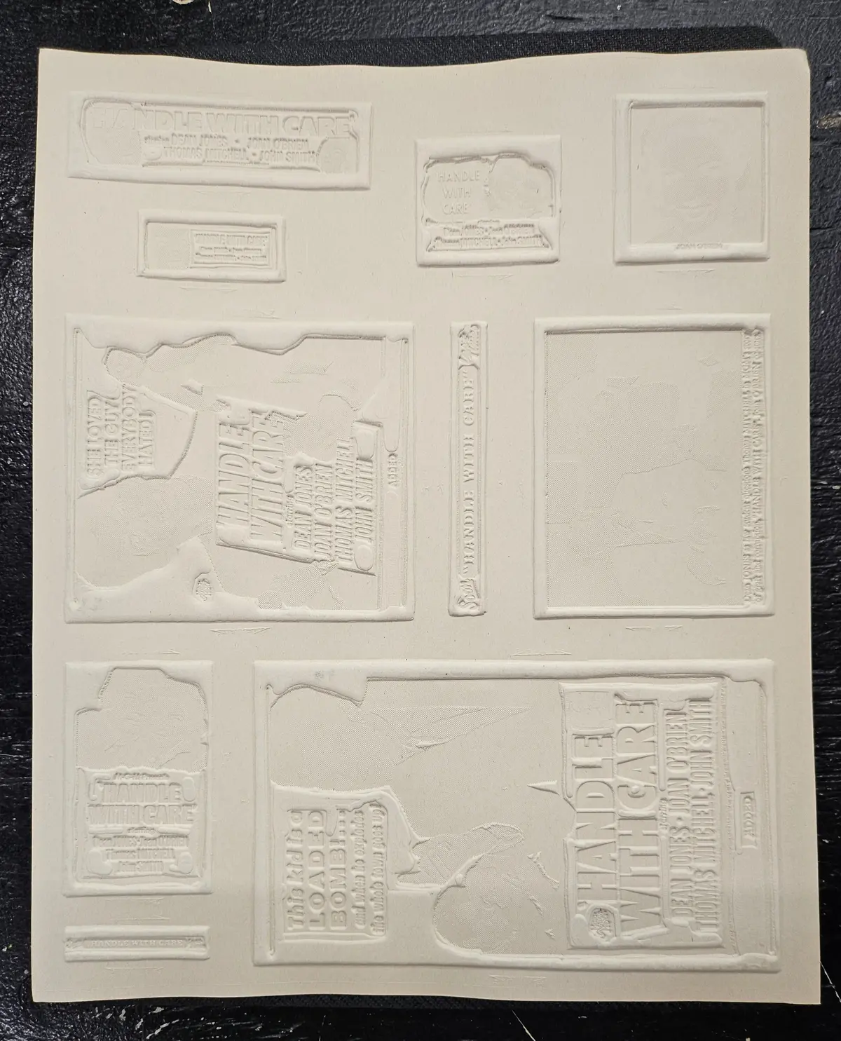 "Handle With Care" Original Movie Ad Printer Plate And Ad Clip Art Print 2