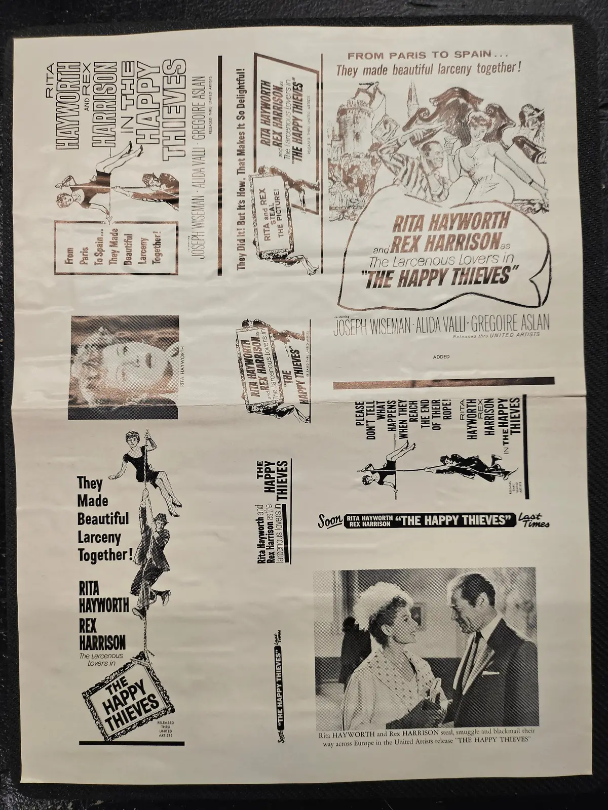 "The Happy Thieves" Original Movie Ad Clip Art Print 1