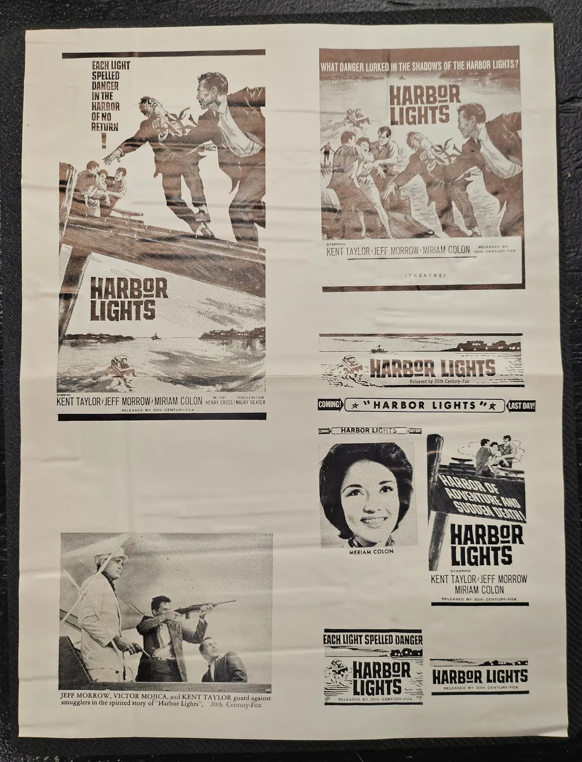 "Harbor Lights" Original Movie Ad Printer Plate And Ad Clip Art Print 1