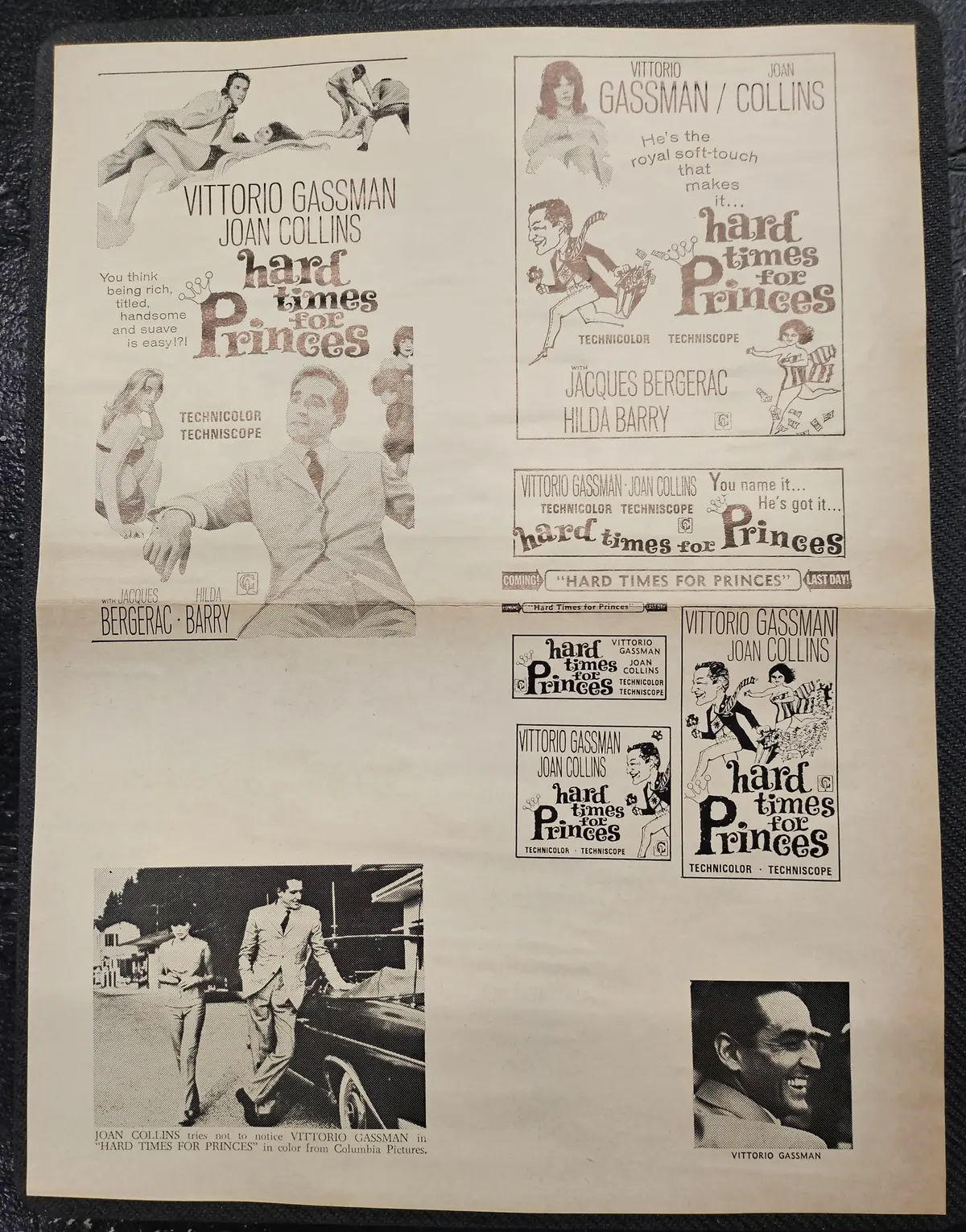 "Hard Times For Princes (La Congiuntura)" Original Movie Ad Printer Plate And Ad Clip Art Print 1
