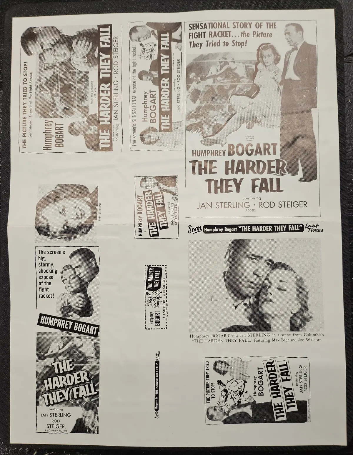 "The Harder They Fall" Original Movie Ad Printer Plate And Ad Clip Art Print 1