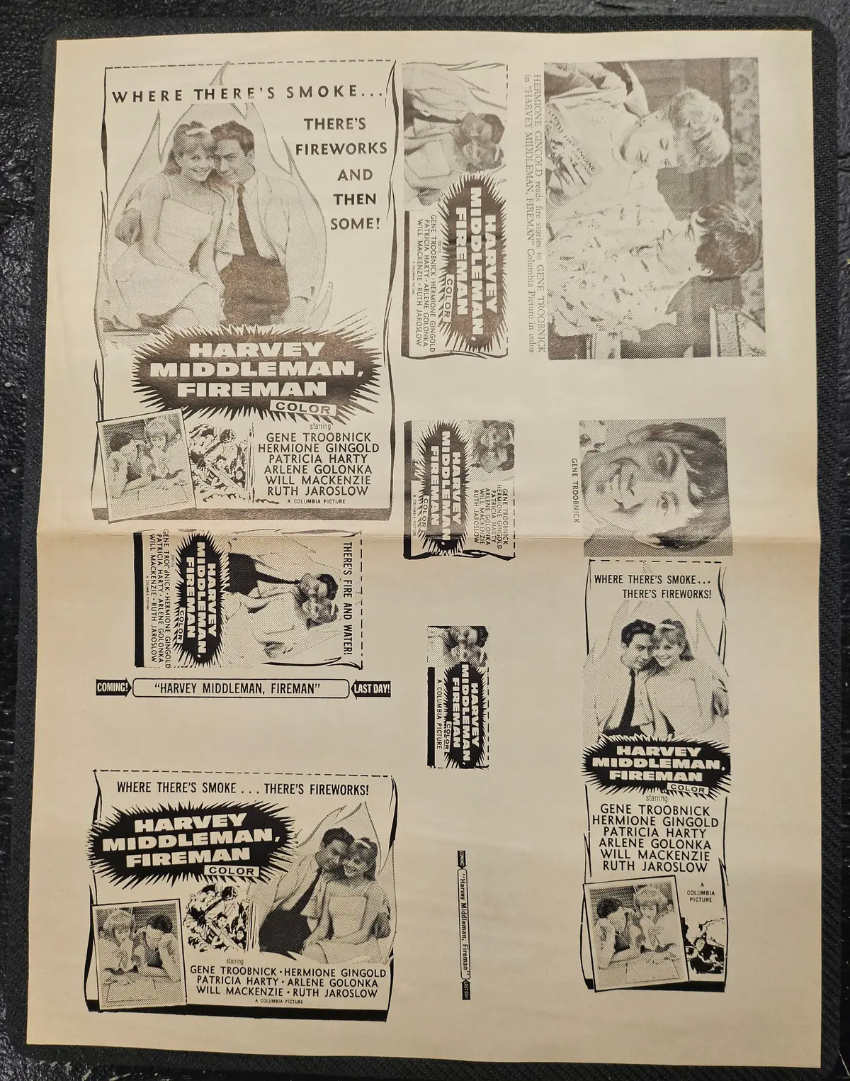 "Harvey Middleman, Fireman" Original Movie Ad Clip Art Print 1