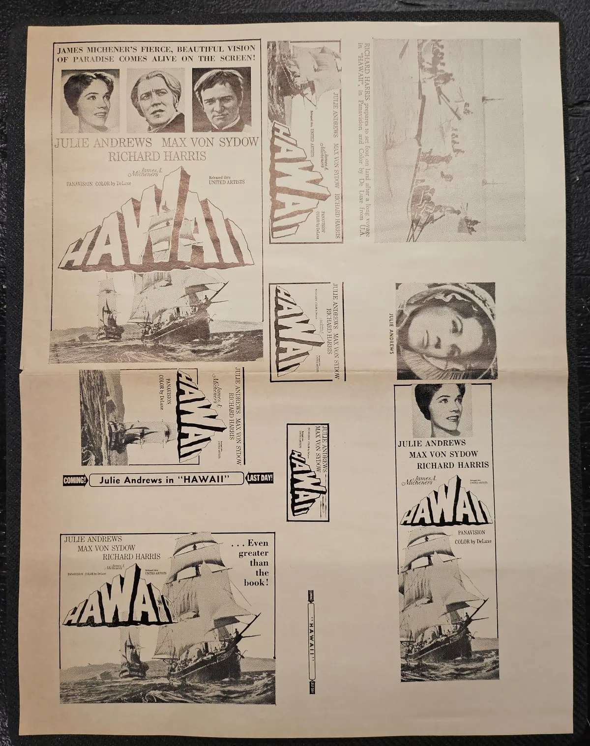 "Hawaii" Original Movie Ad Clip Art Print 1