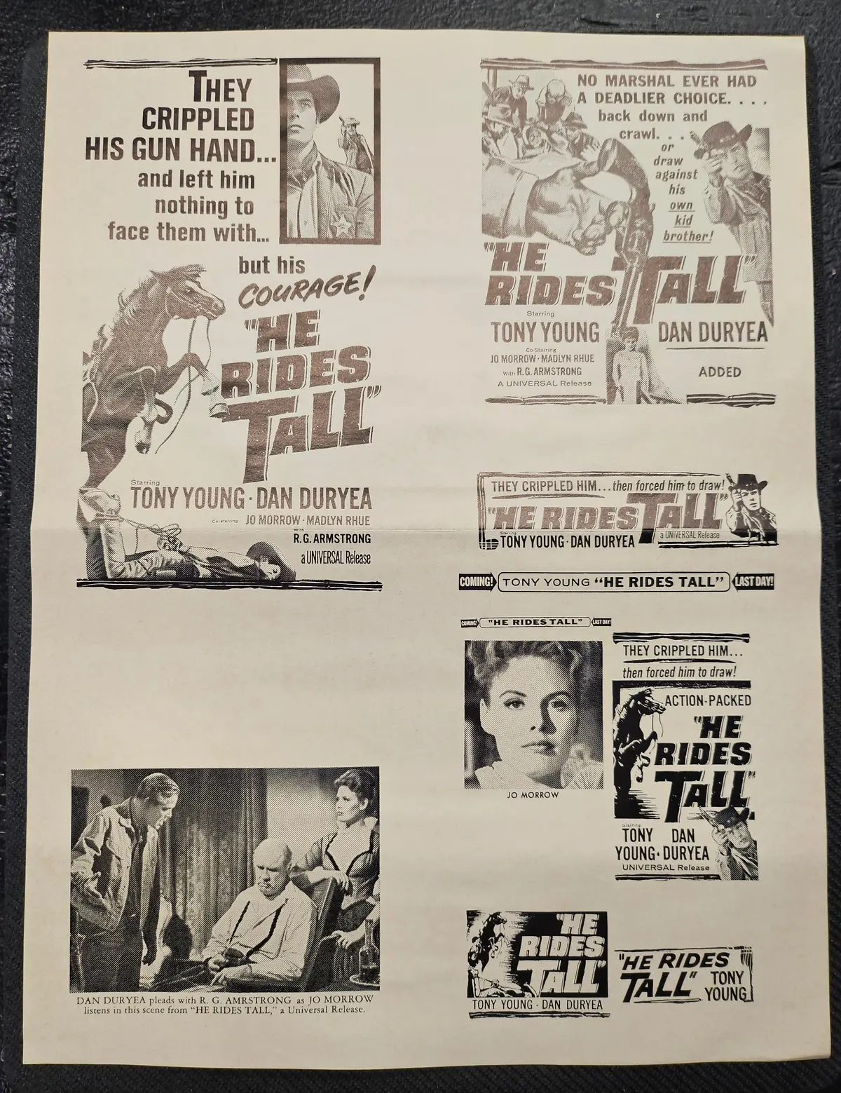 "He Rides Tall" Original Movie Ad Clip Art Print 1