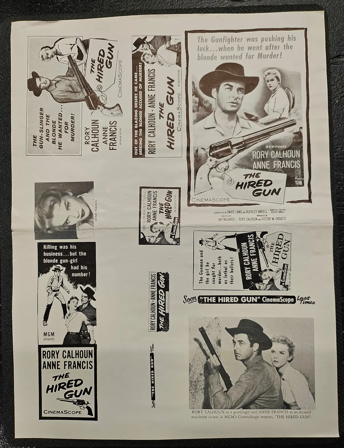 "The Hired Gun" Original Movie Ad Clip Art Print 1