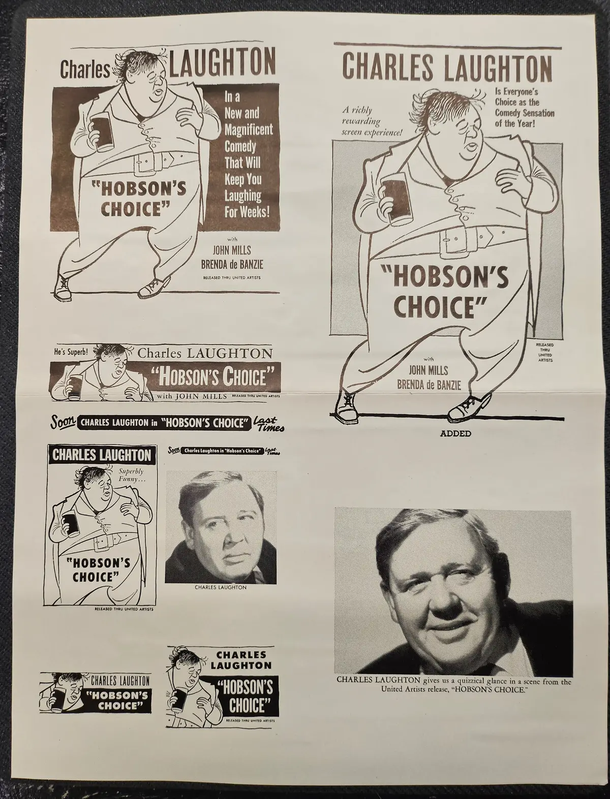 "Hobson's Choice" Original Movie Ad Clip Art Print 1