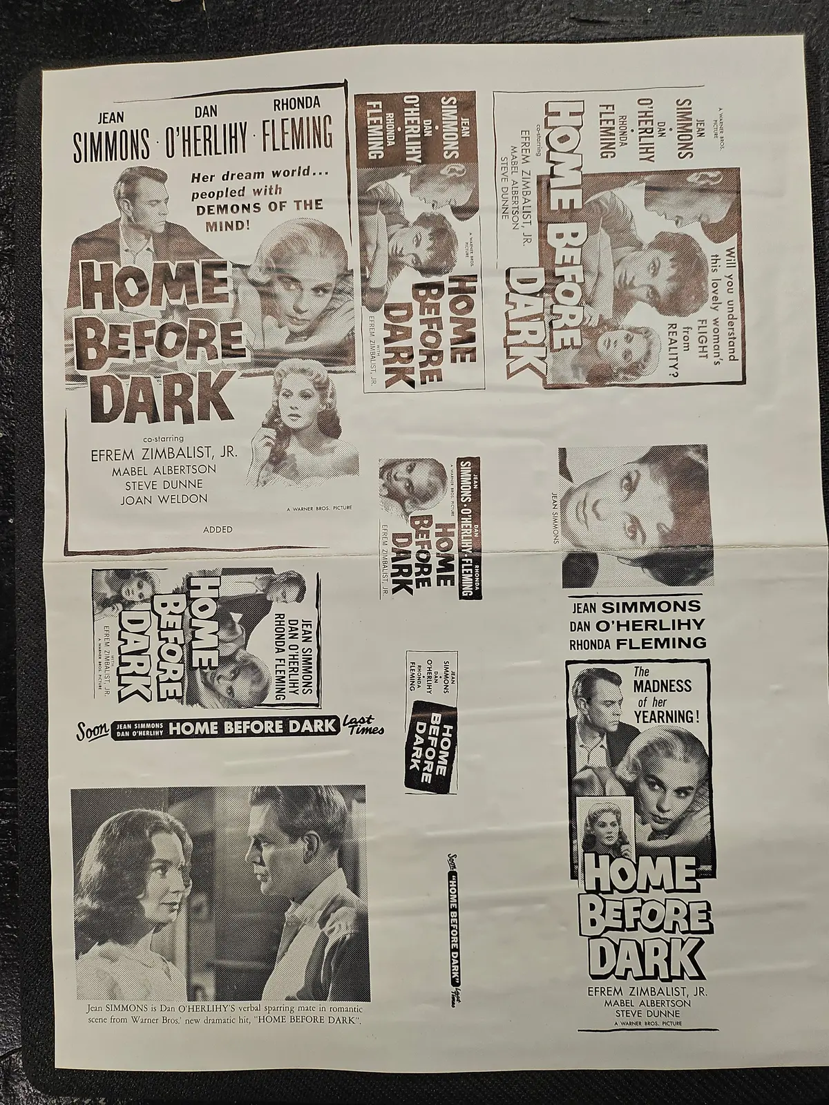 "Home Before Dark" Original Movie Ad Clip Art Print 1