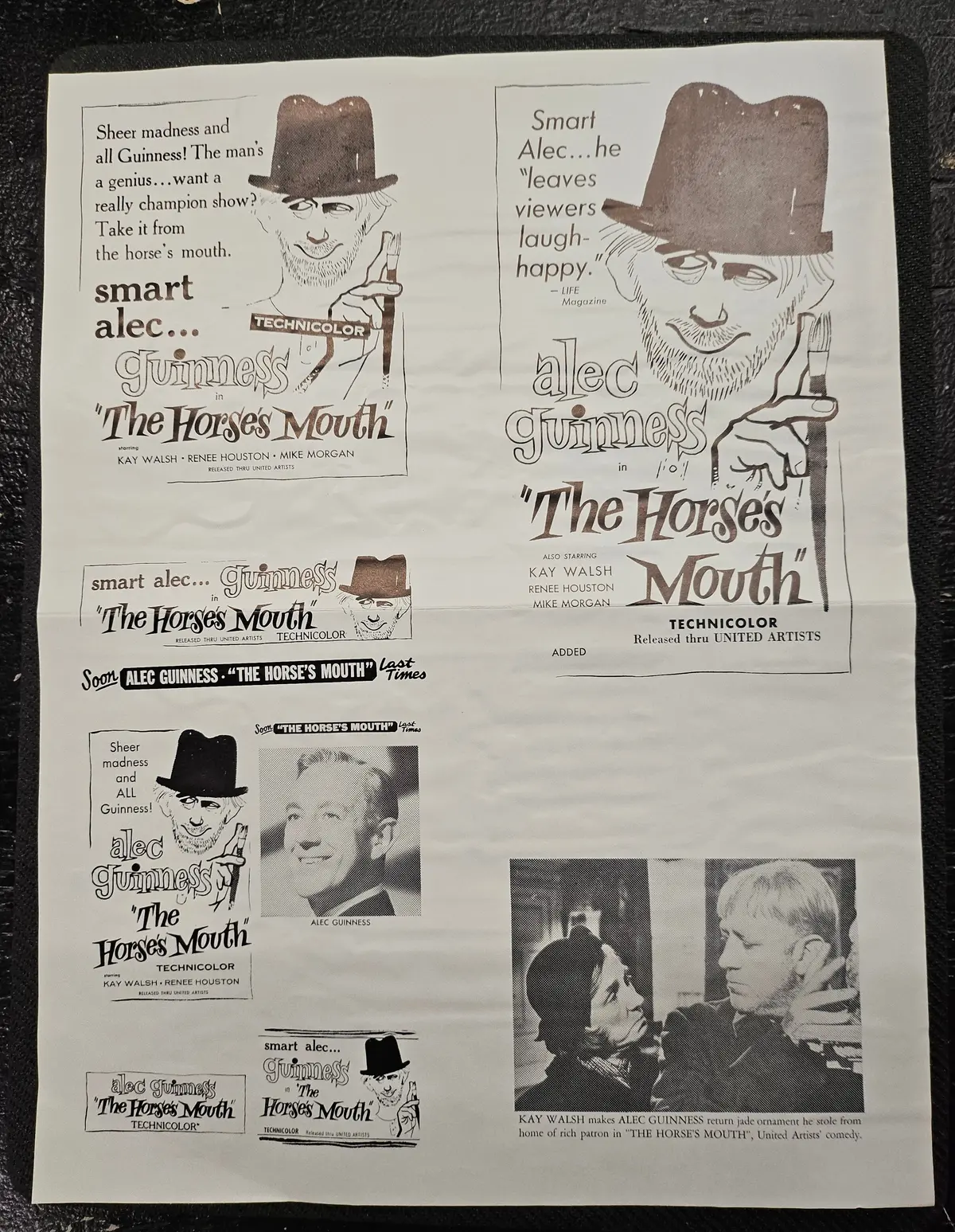 "The Horse's Mouth" Original Movie Ad Clip Art Print 1