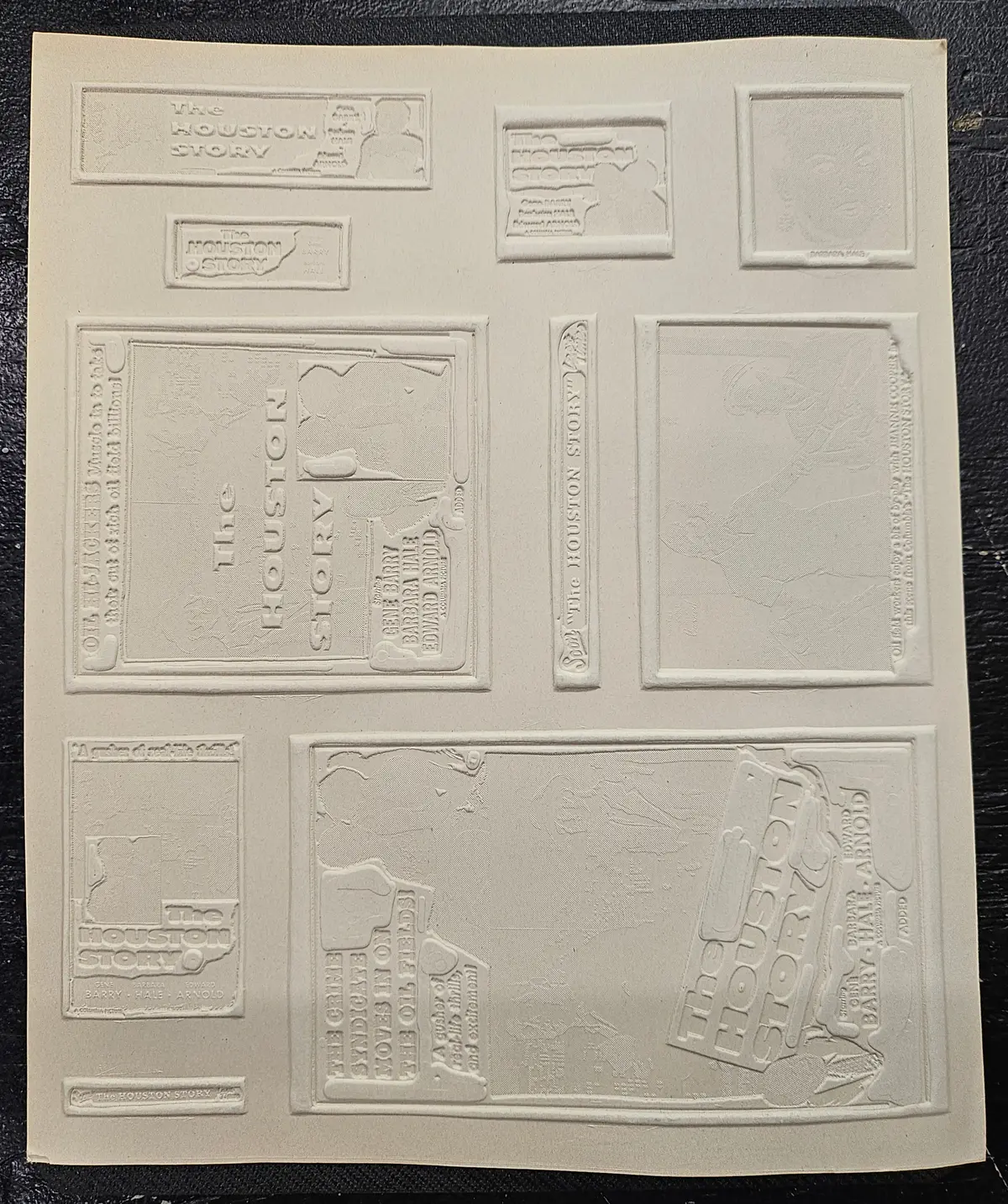 "The Houston Story" Original Movie Ad Mat Mold And Ad Clip Art Print 2