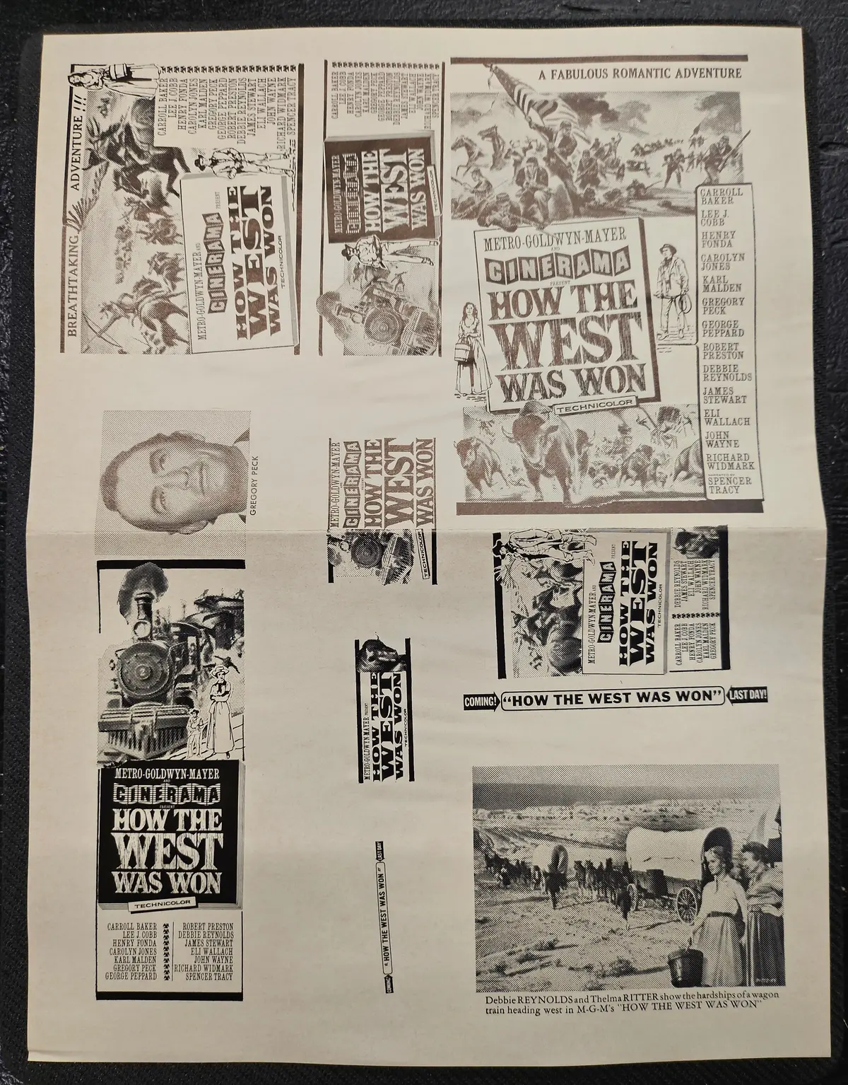 "How The West Was Won" Original Movie Ad Mat Mold And Ad Clip Art Print 1