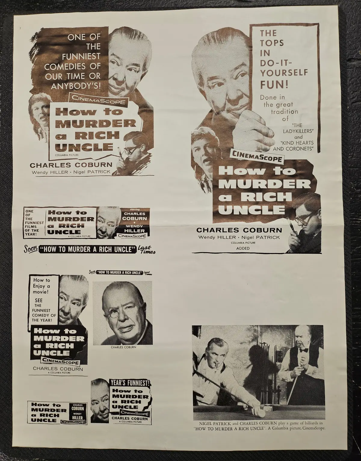 "How To Murder A Rich Uncle" Original Movie Ad Clip Art Print 1