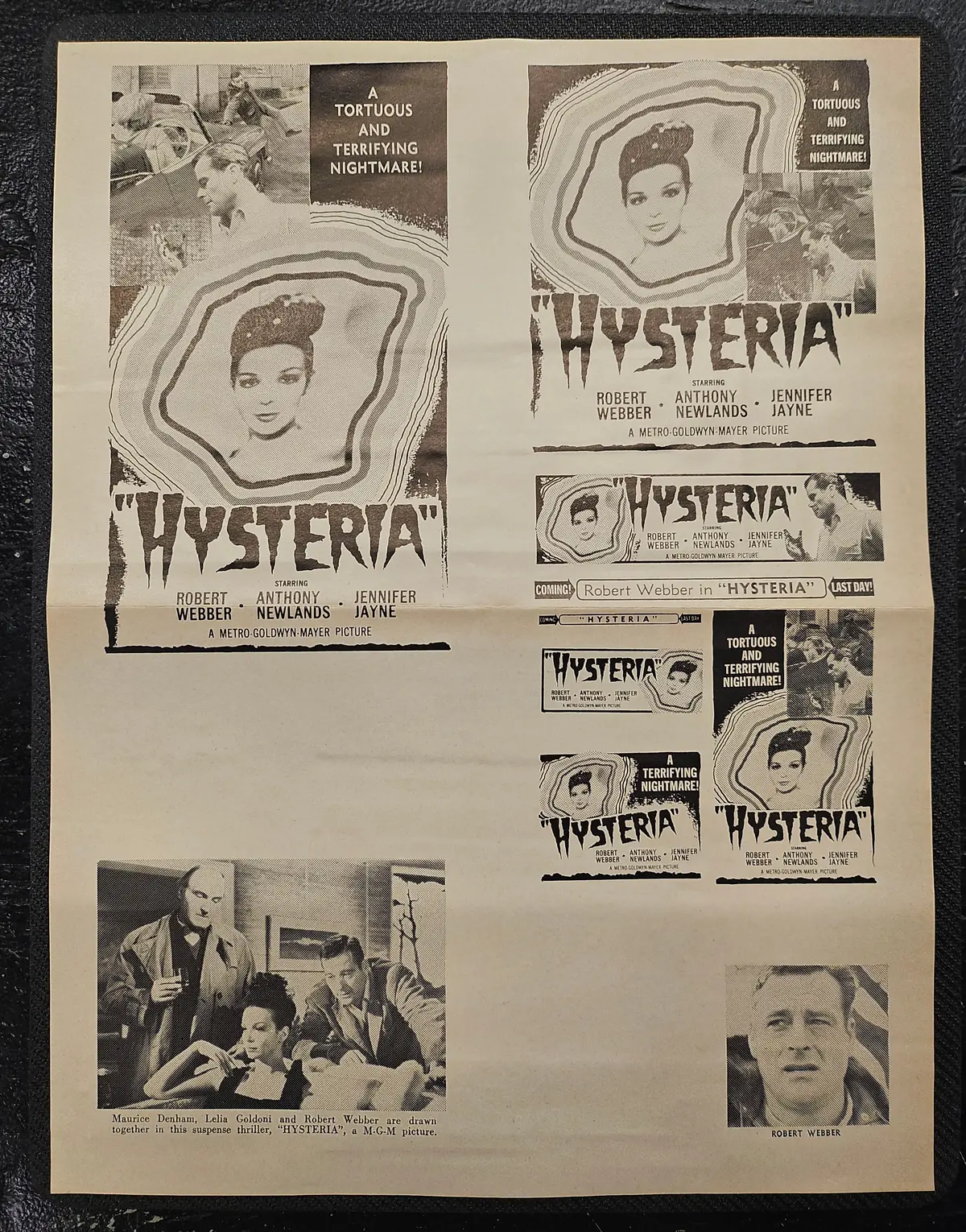 "Hysteria" Original Movie Ad Clip Art Print 1