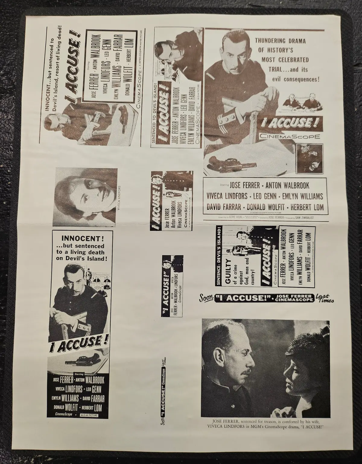 "I Accuse!" Original Movie Ad Mat Mold And Ad Clip Art Print 1
