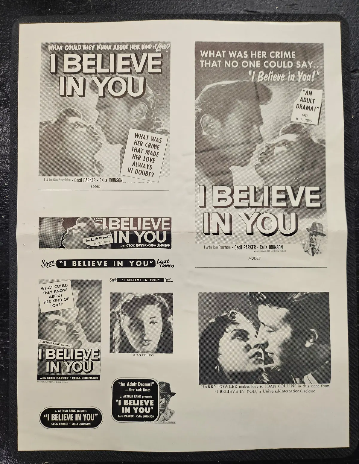 "I Believe In You" Original Movie Ad Clip Art Print 1