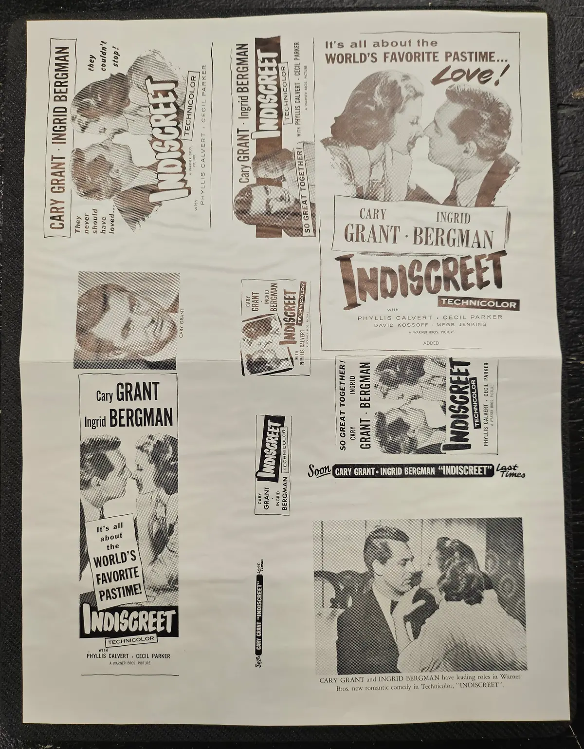 "Indiscreet" Original Movie Ad Clip Art Print 1