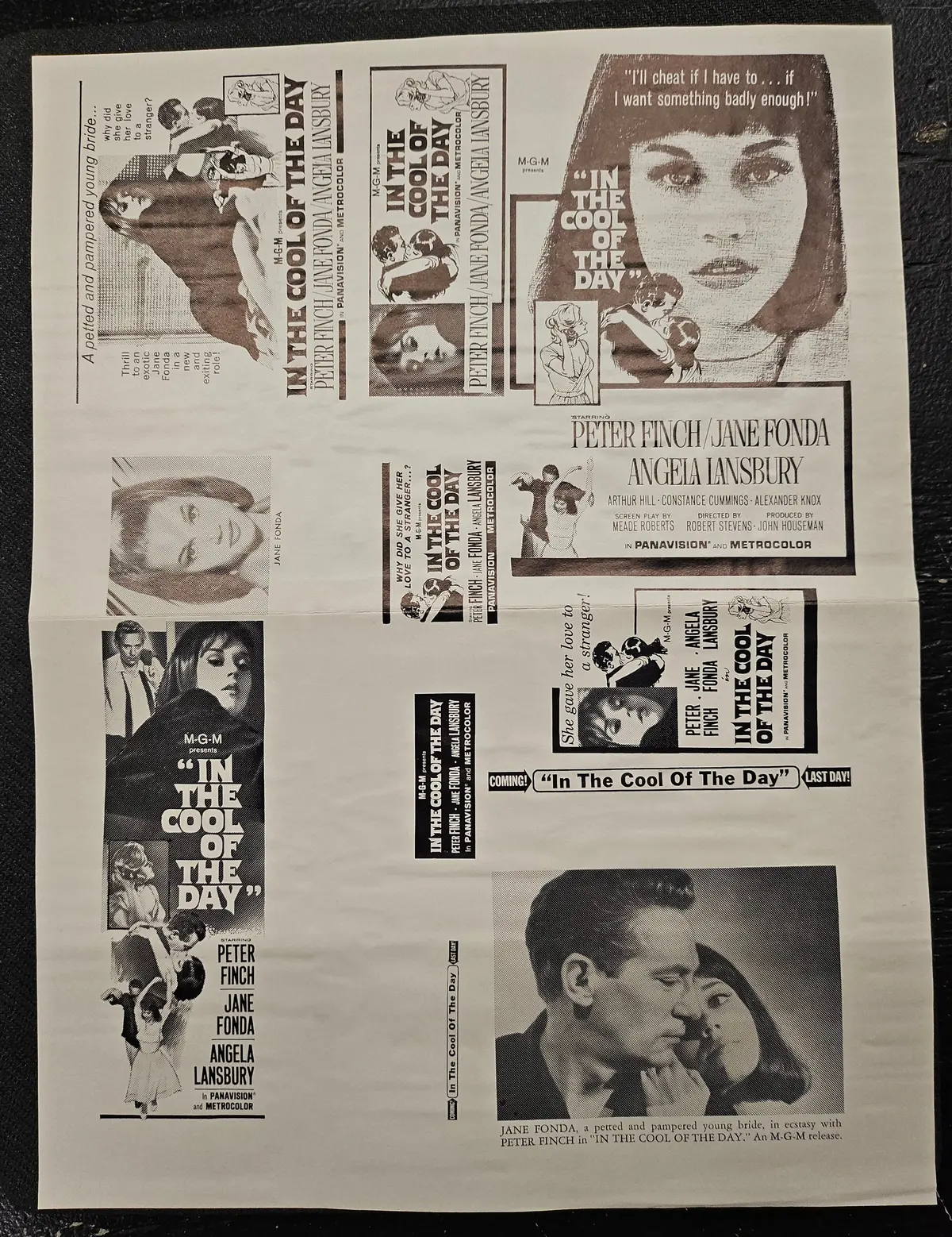 "In The Cool Of The Day" Original Movie Ad Clip Art Print 1