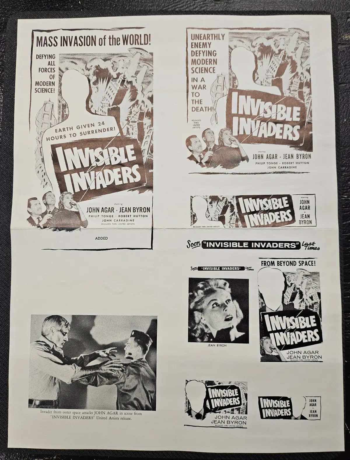 "Invisible Invaders" Original Movie Ad Clip Art Print 1