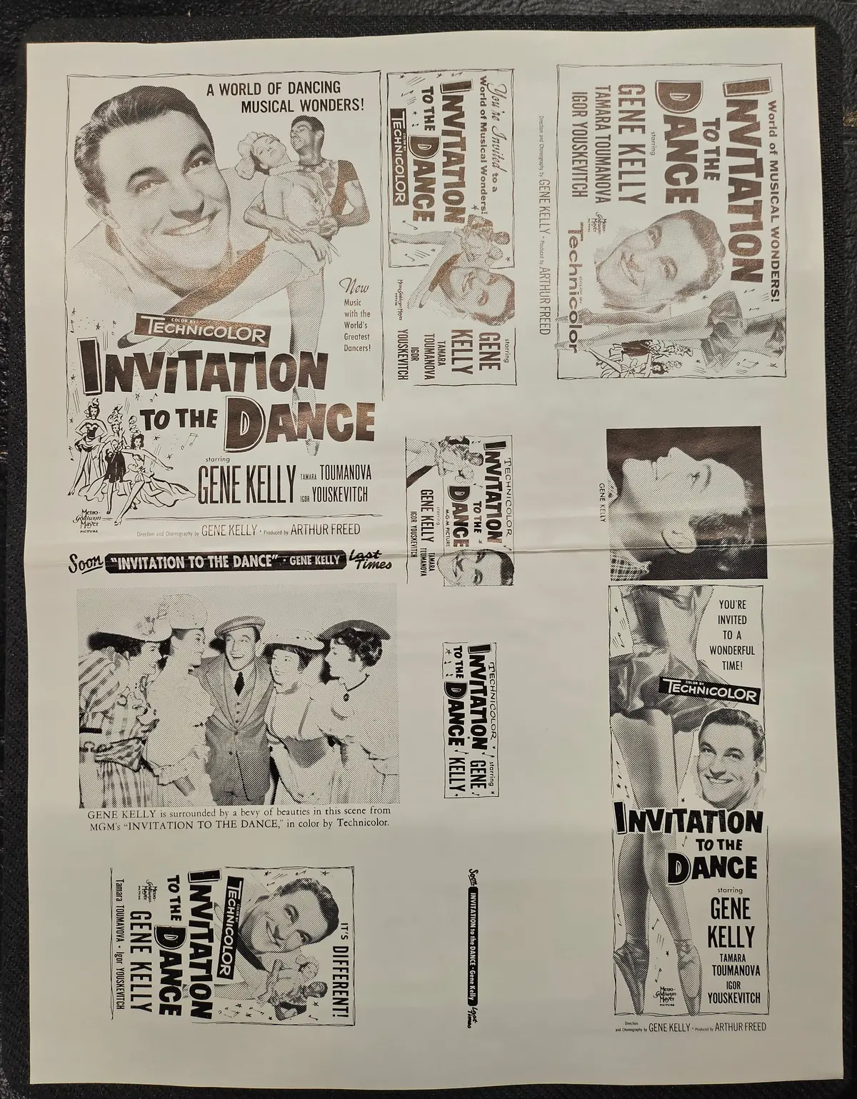 "Invitation To The Dance" Original Movie Ad Mat Mold And Ad Clip Art Print 1